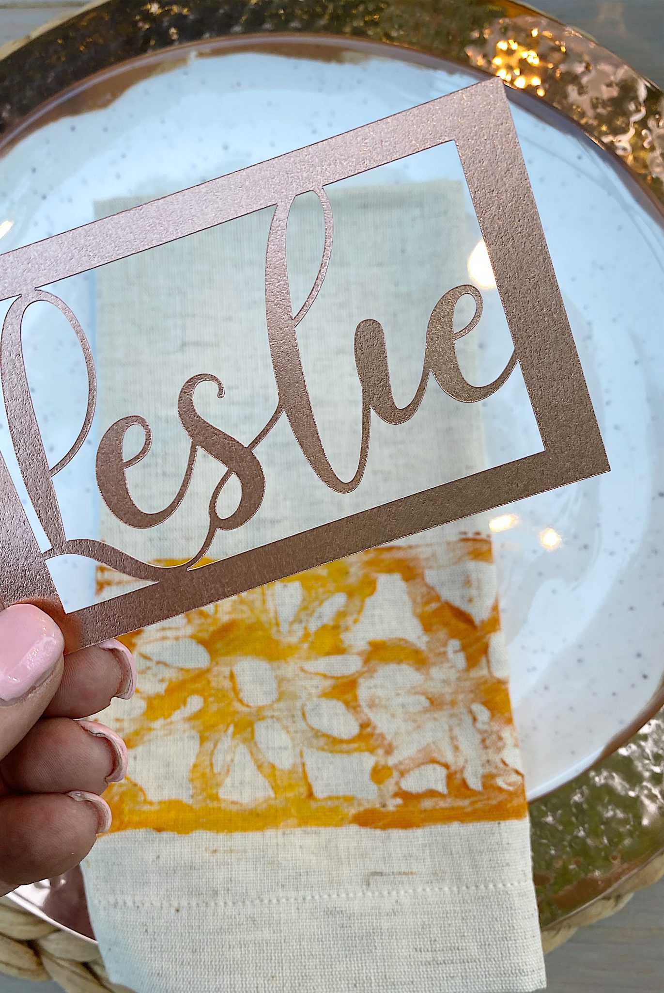 Metallic Place cards