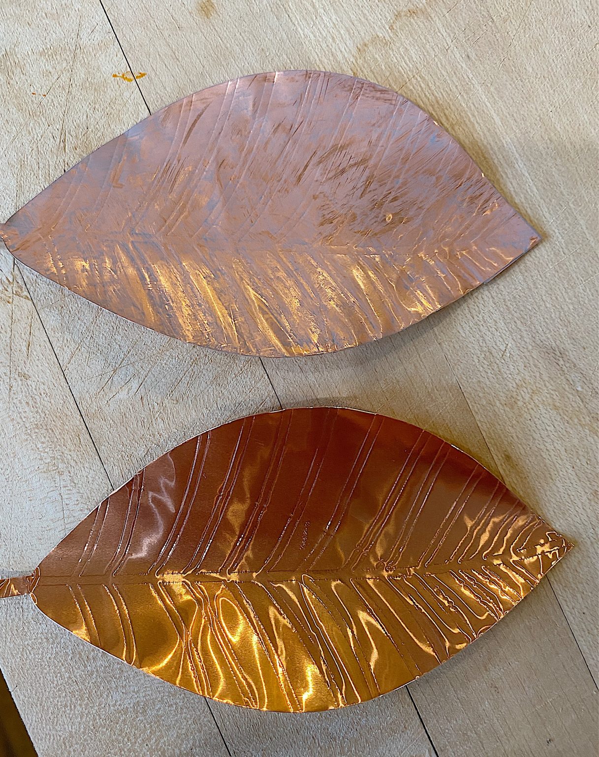 Painting the Metal Leaves