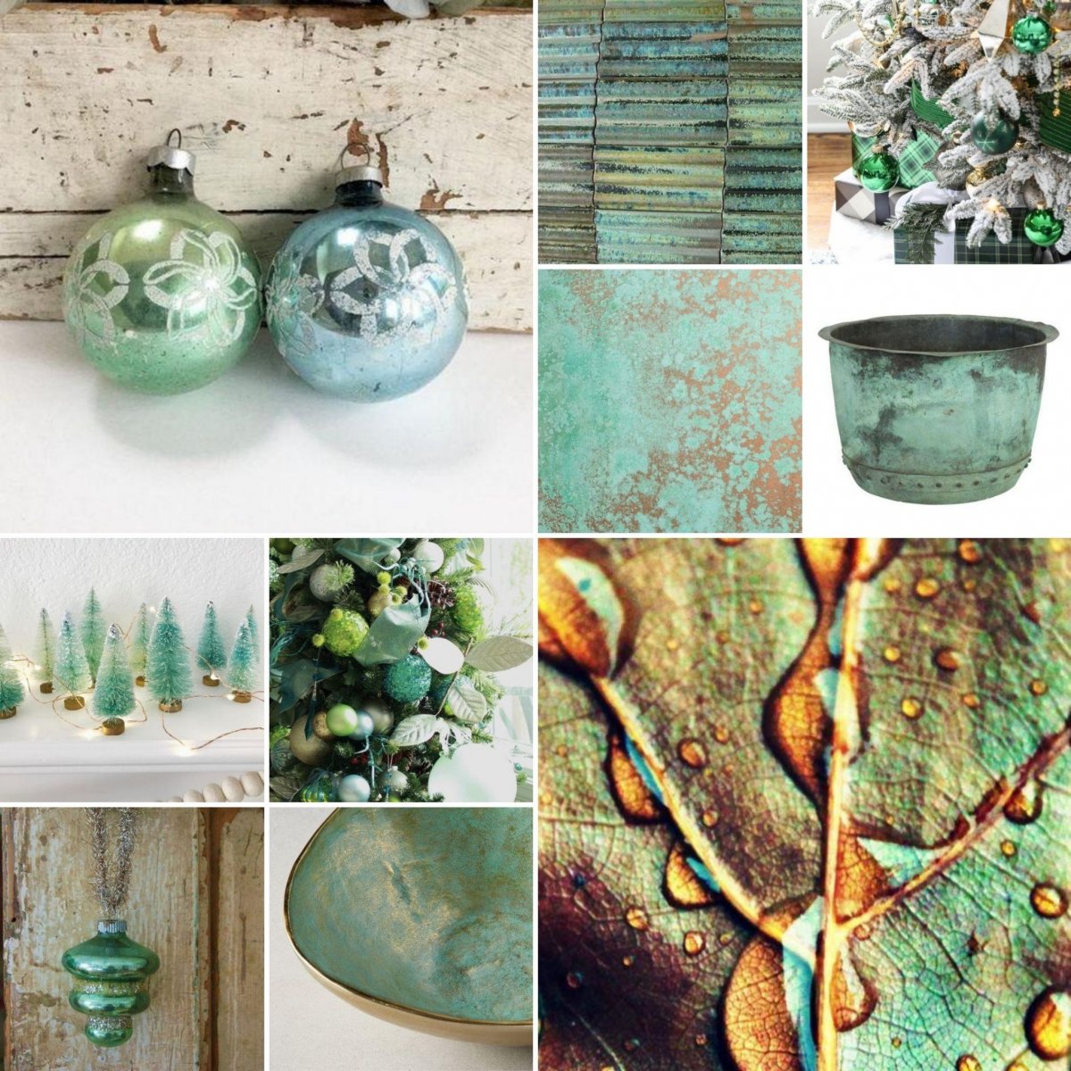 Patina Green Christmas Color Palette