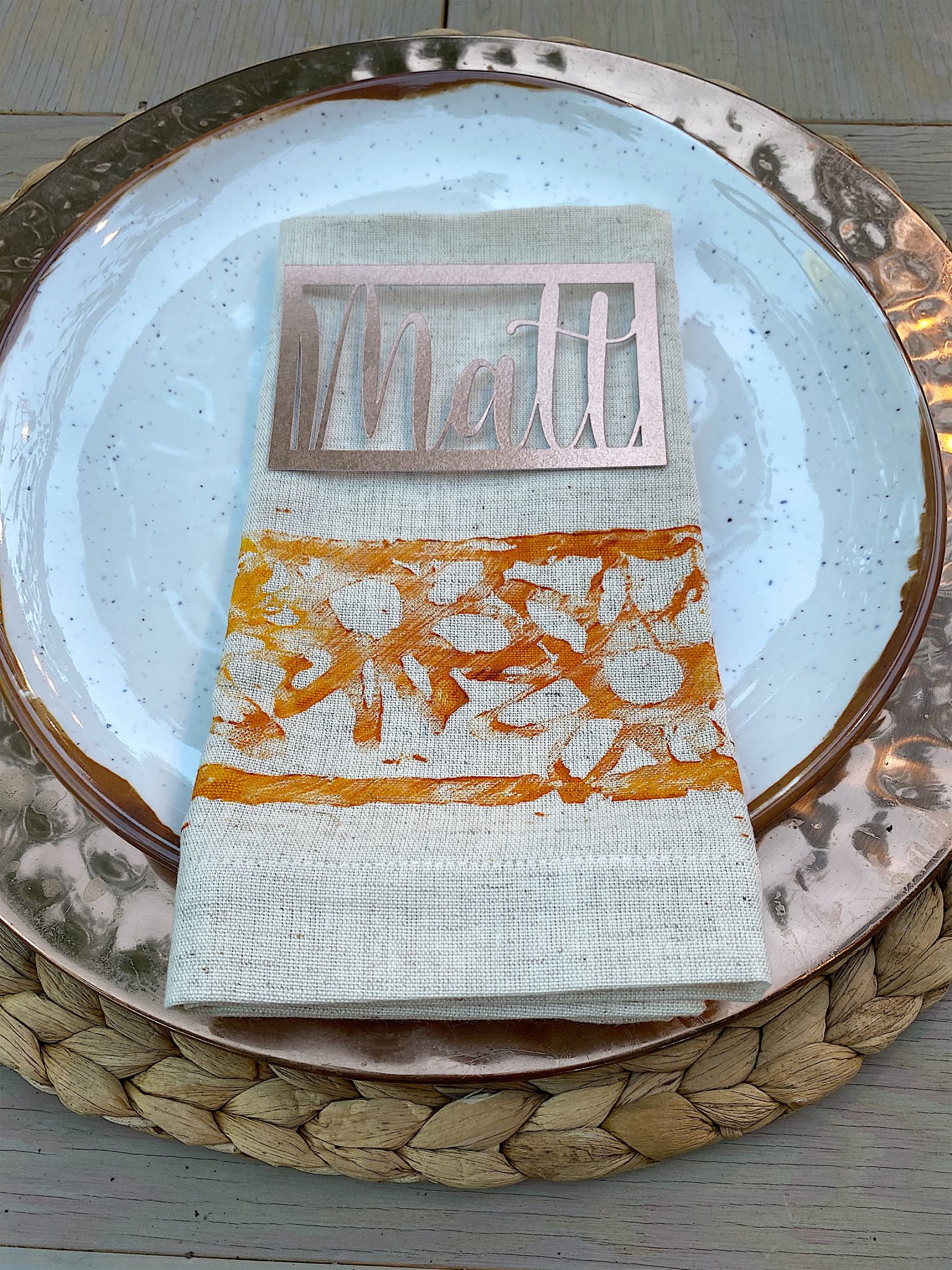 Personalized Napkins and Place cards