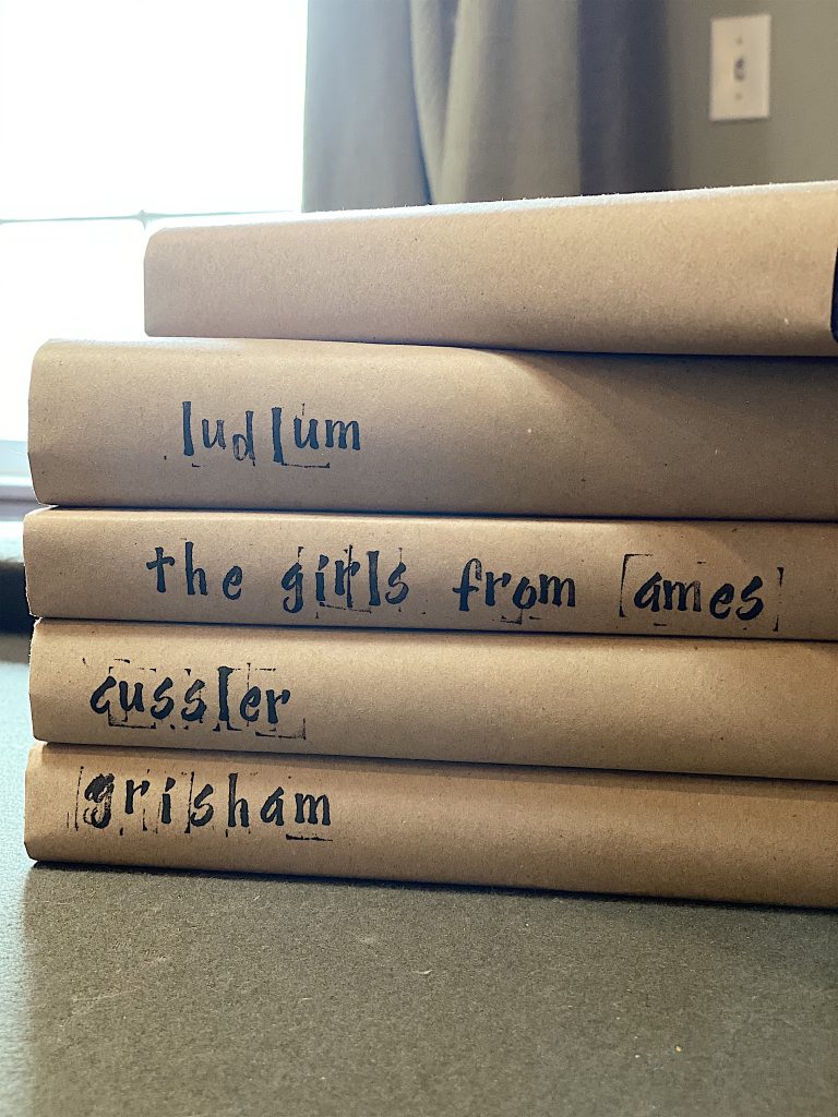 Stamped Titles on Book Covers