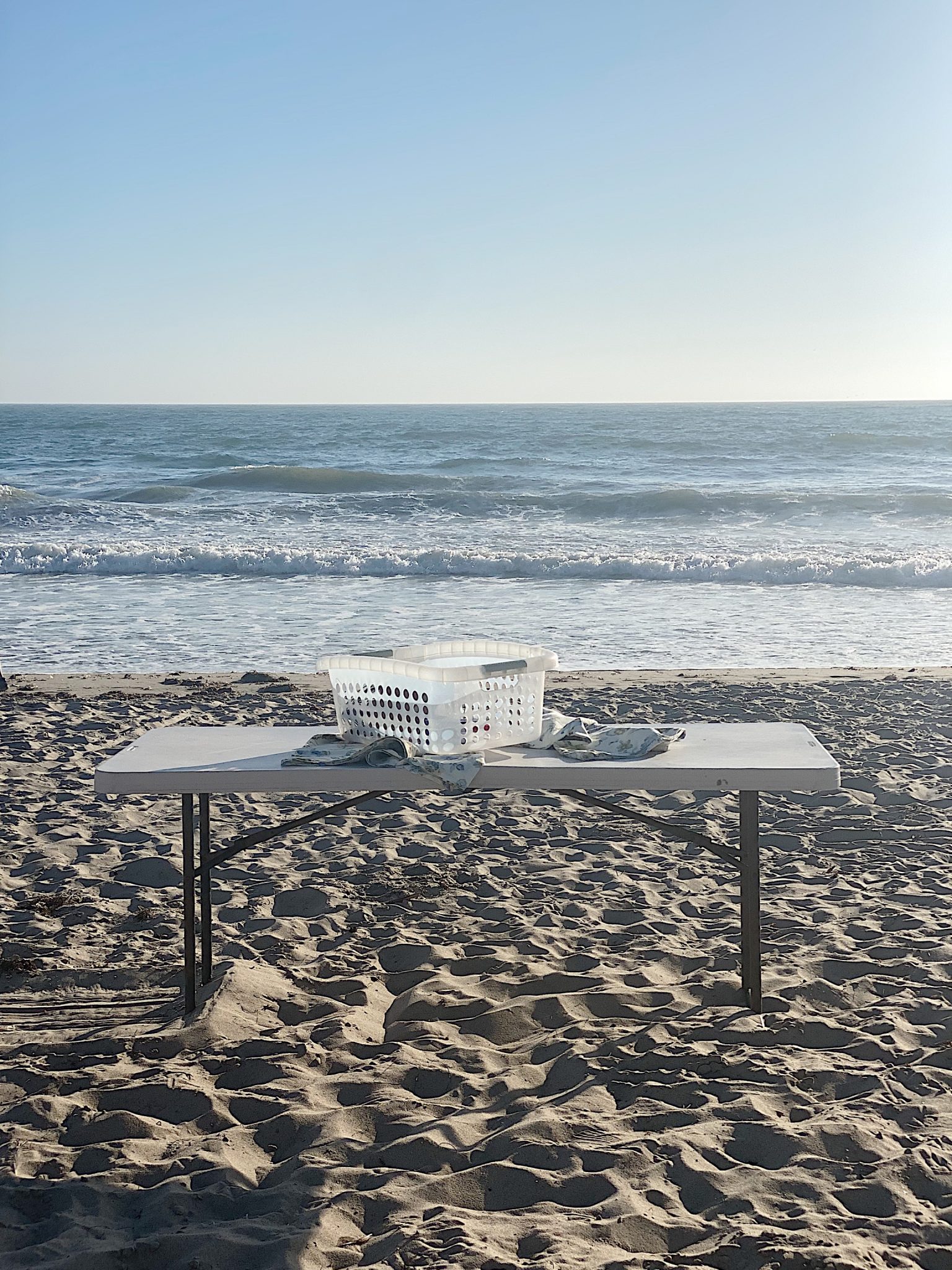 creating dinner on the beach