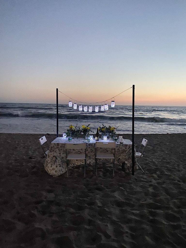dinner on the beach