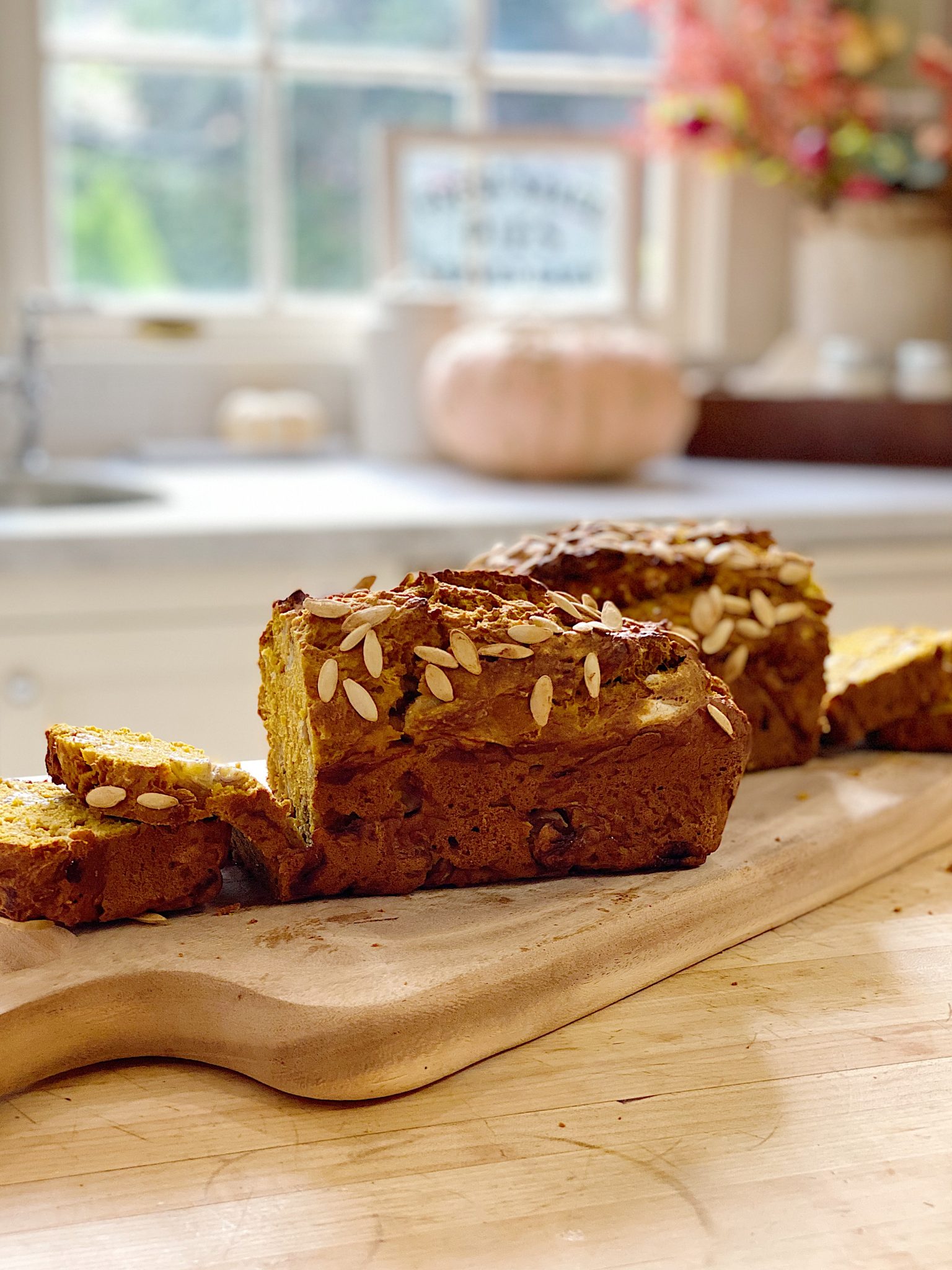 Baked Pumpkin Banana Bread and Baked Pumpkin Apple Bread