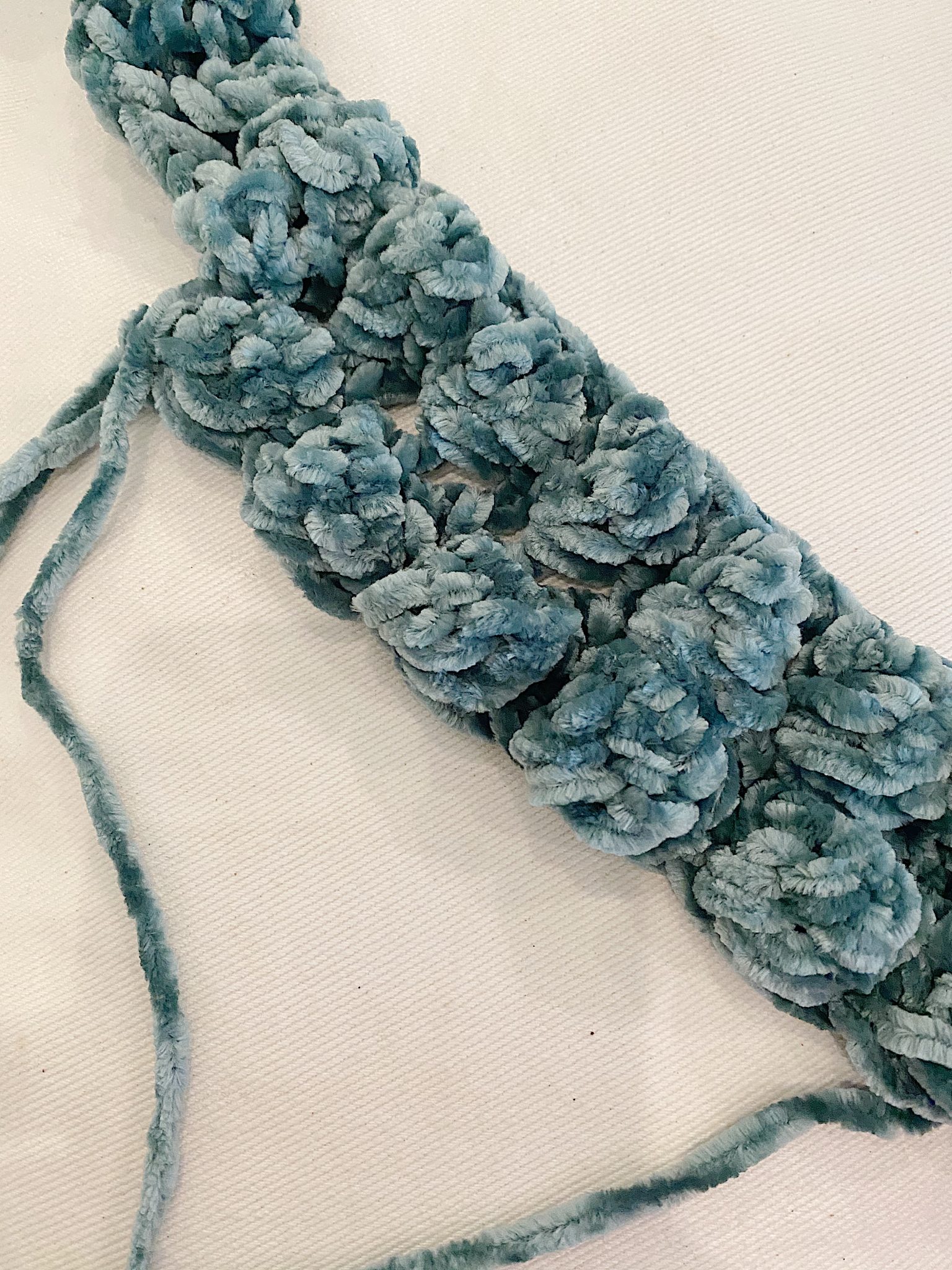 Starting the Bobble Crochet Pillow