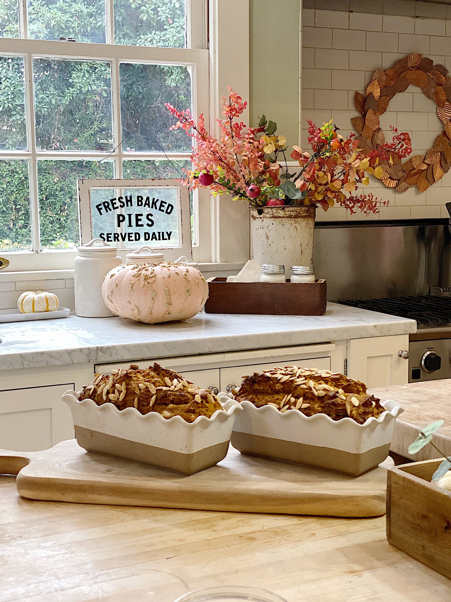 Warm Pumpkin Bread in the Kitchen