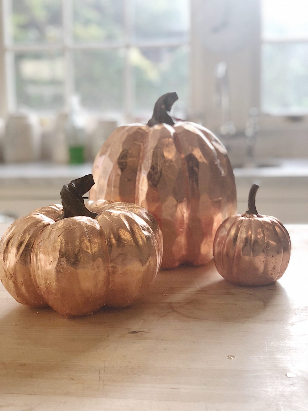 how to make copper leaf pumpkins