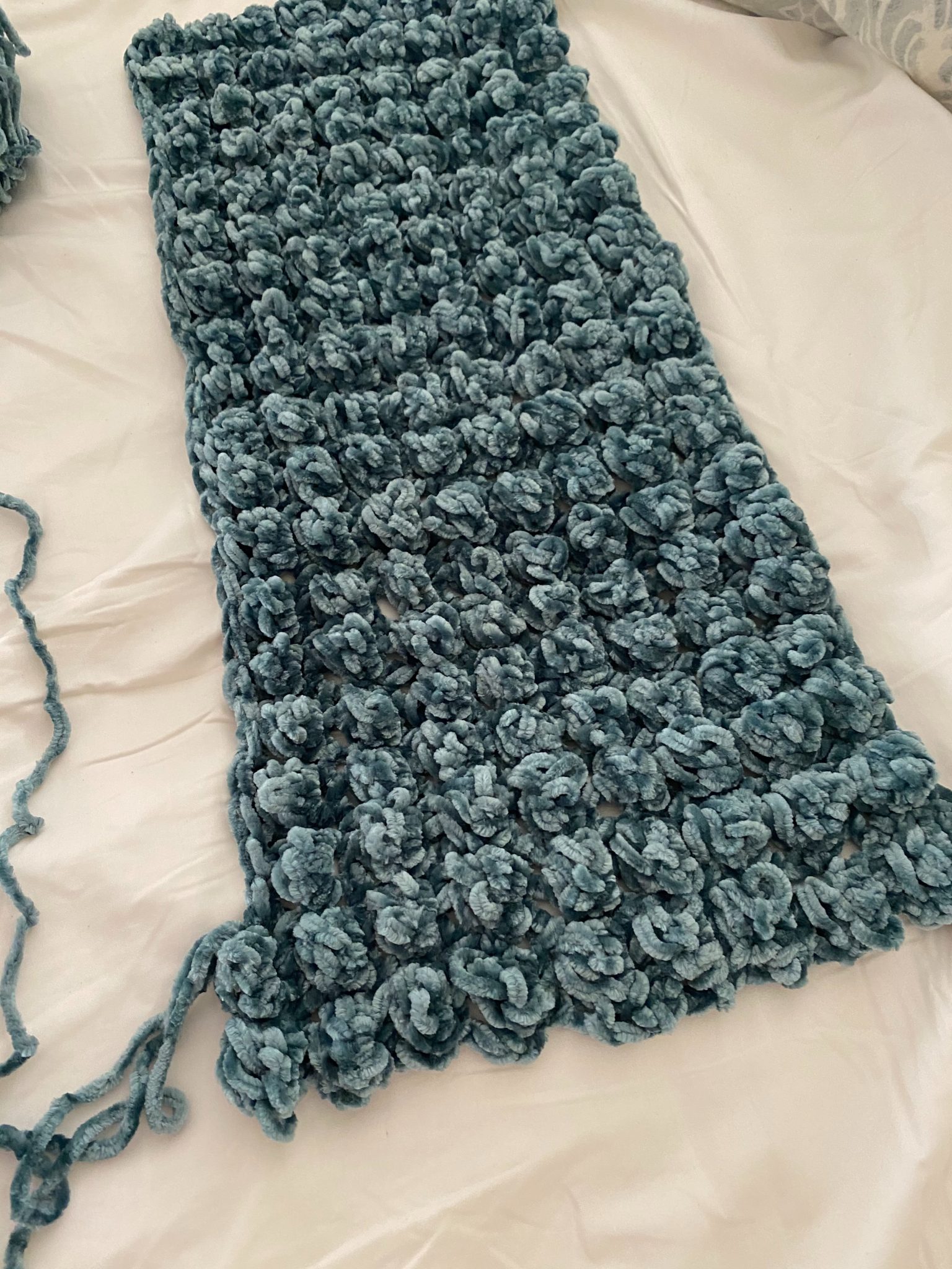 making the Bobble Crochet Pillow