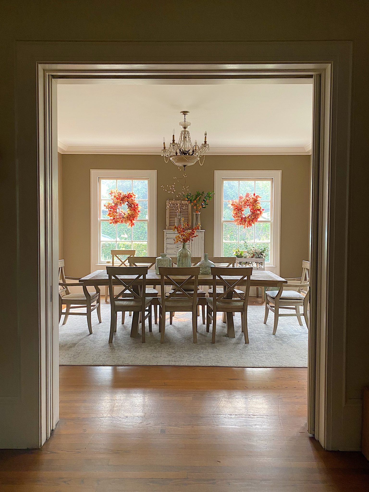 Fall Colors in the Dining Room