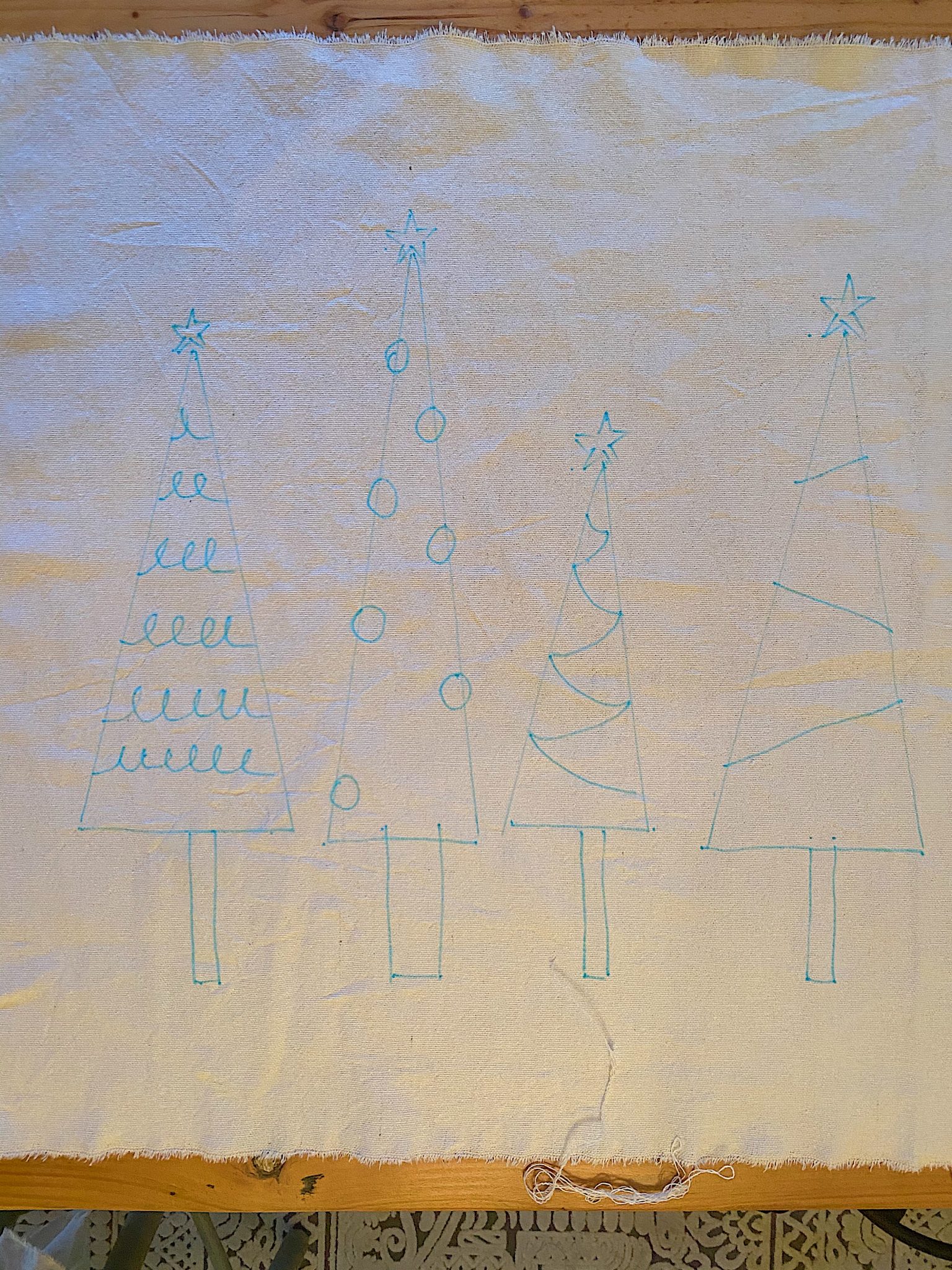 Christmas Craft DIY Draw the Trees