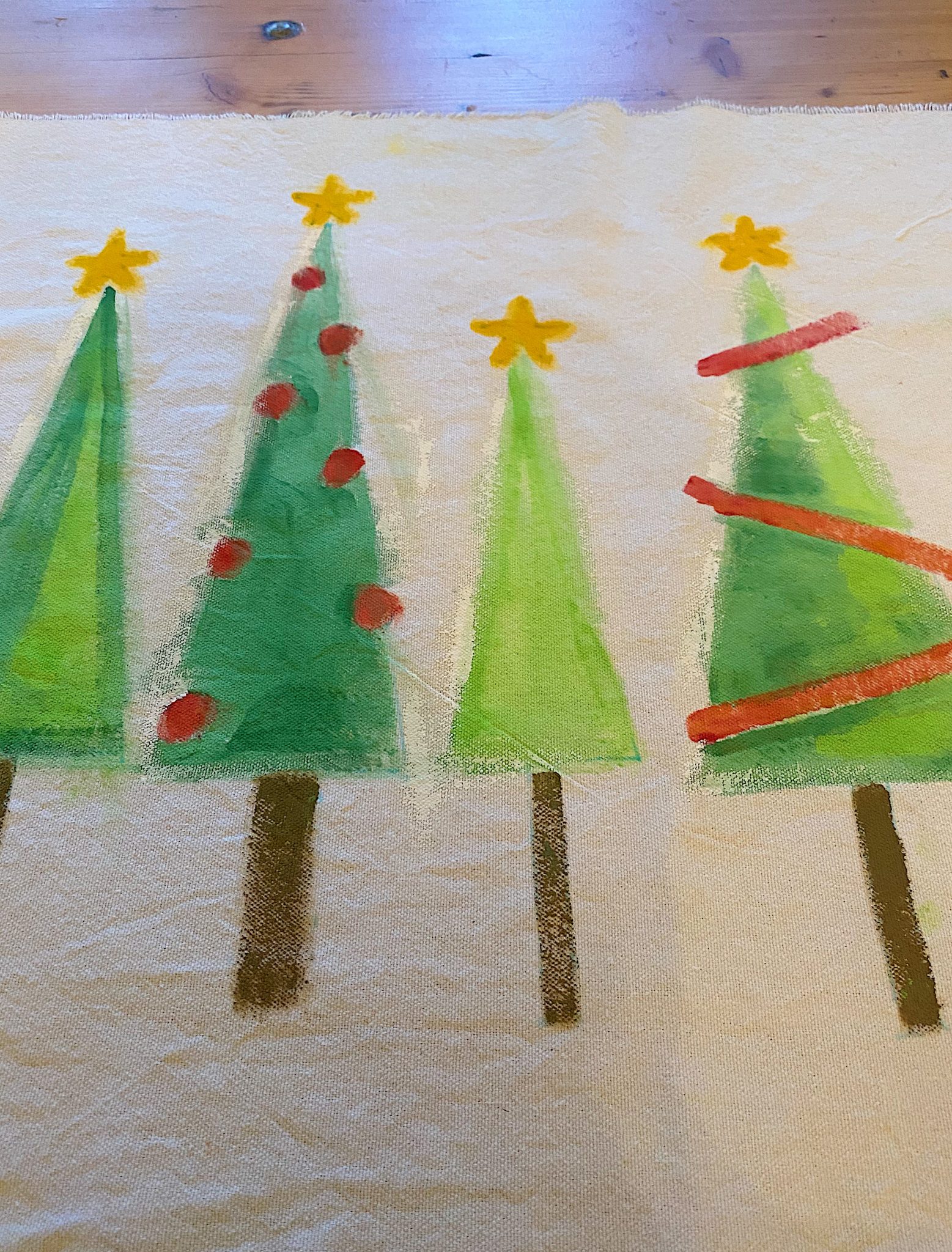 Christmas Craft DIY Painted Trees