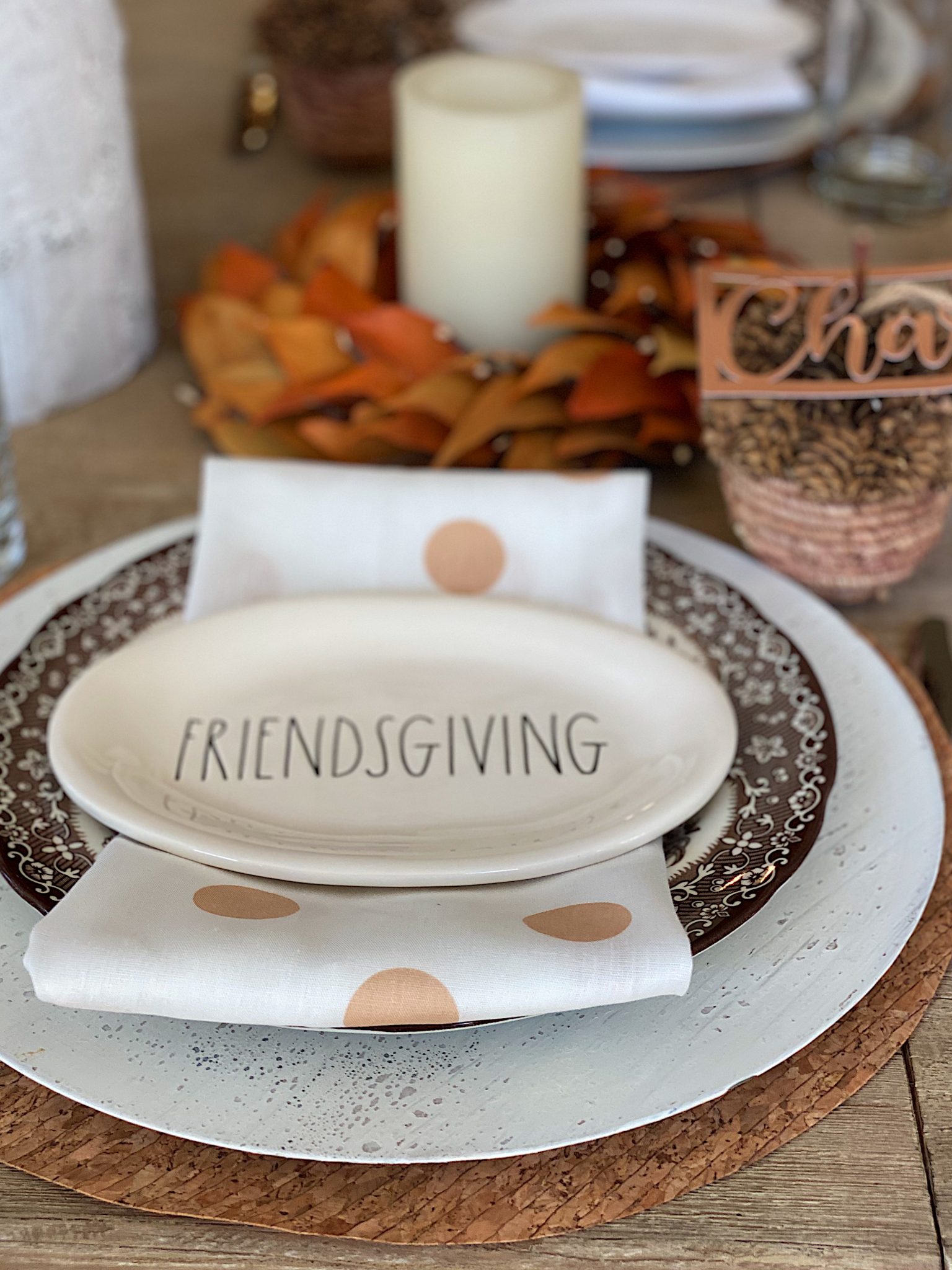 Homemade Friendsgiving Napkins