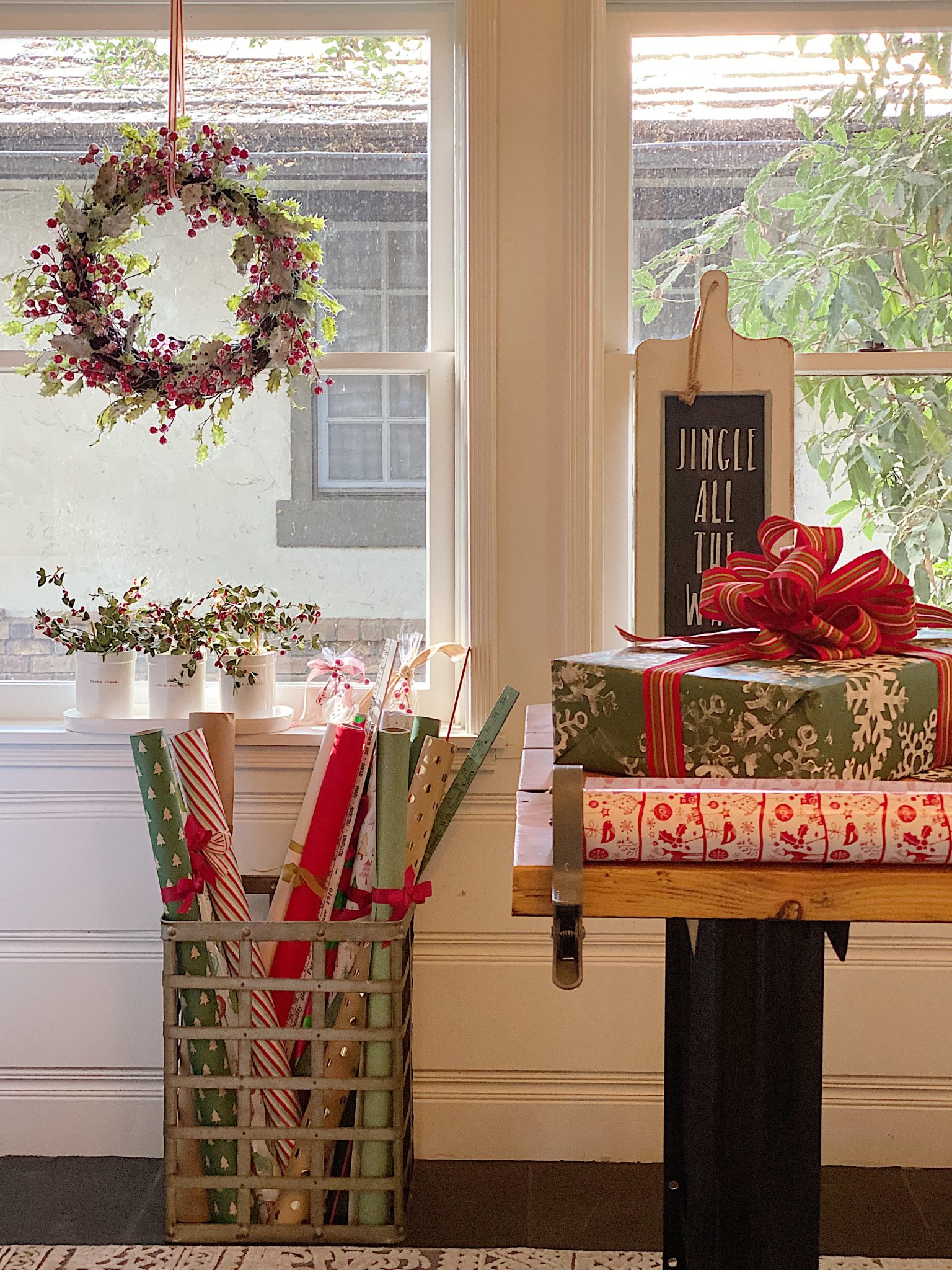 How to Organize Your Gift Wrapping Room - MY 100 YEAR OLD HOME
