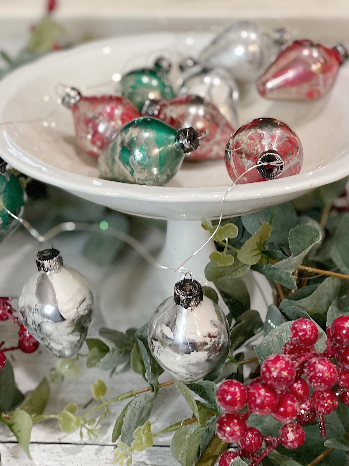 Mercury Glass Ornaments Handmade