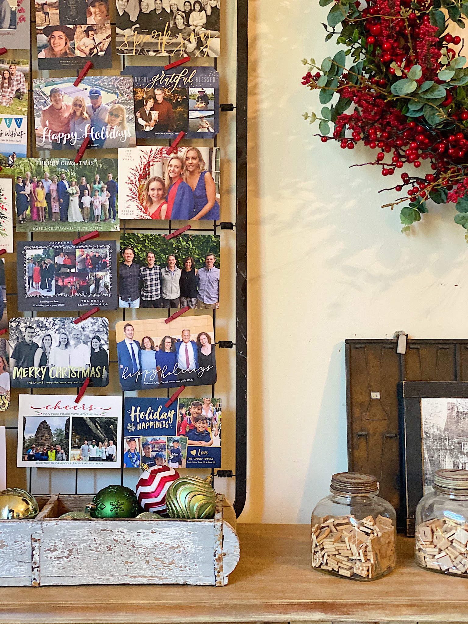 Ways to Display Christmas Cards