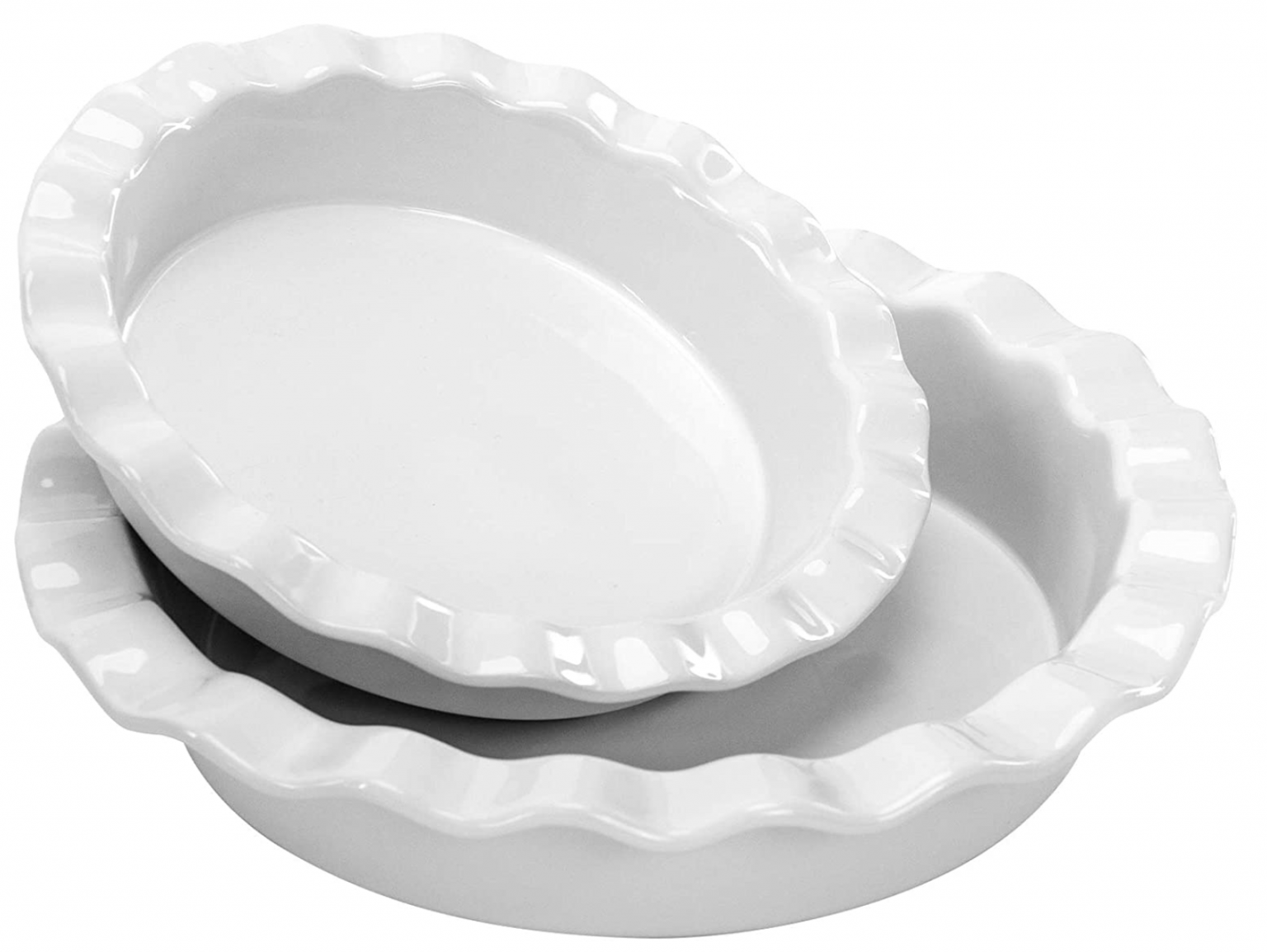 White Fluted Pie Pans