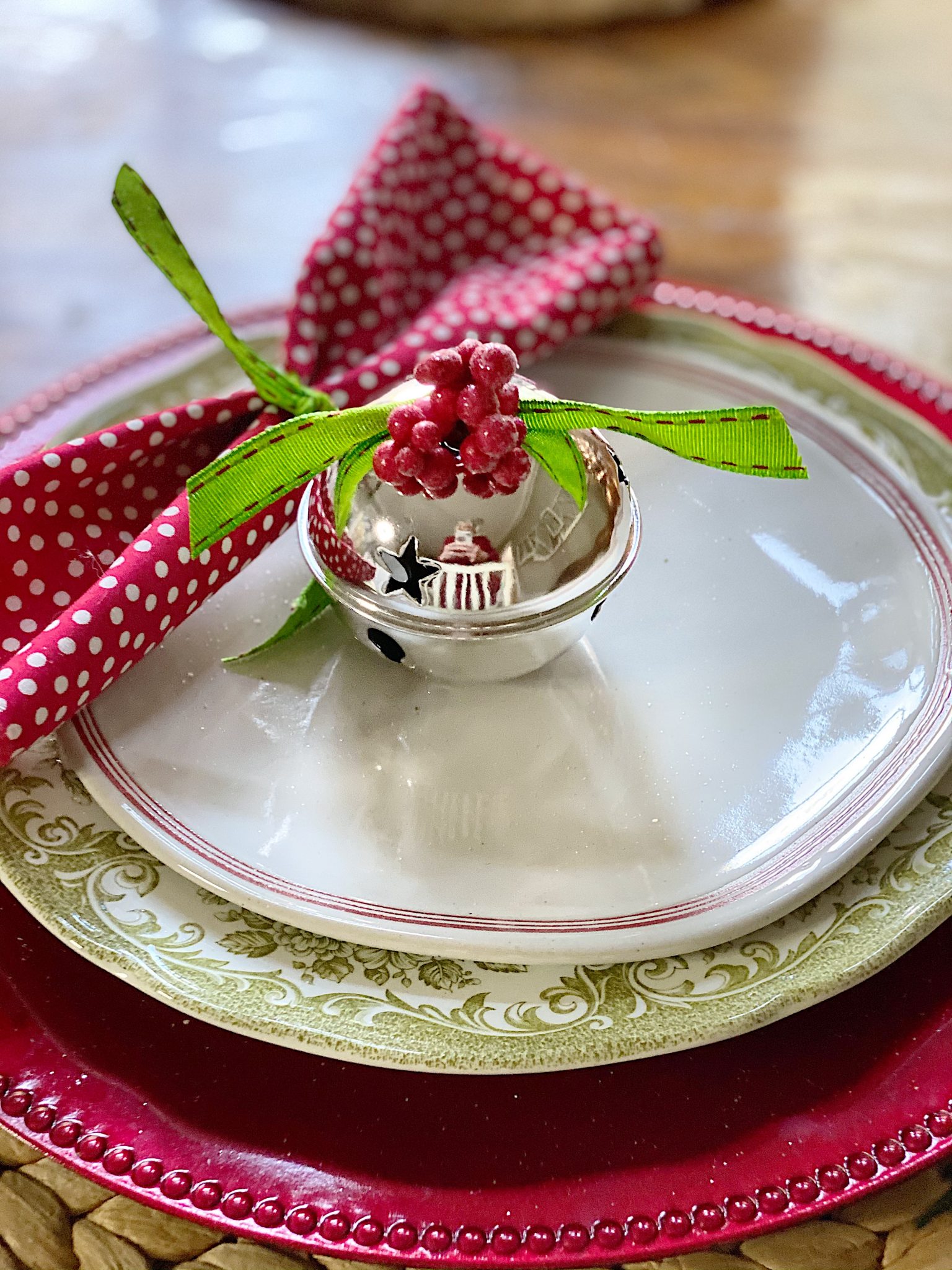 Christmas Joy with Handmade Napkins and Bells