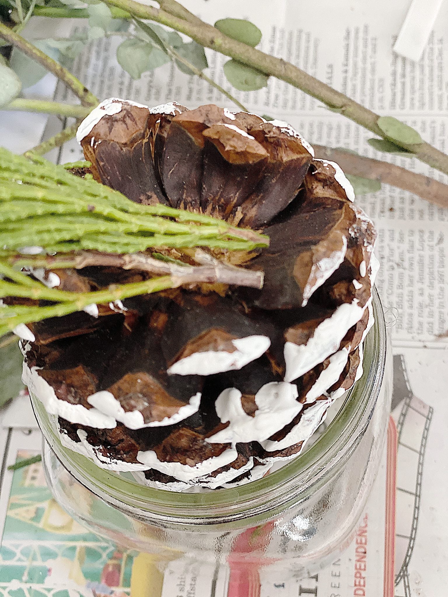 How to Make Hanging Pine Cones