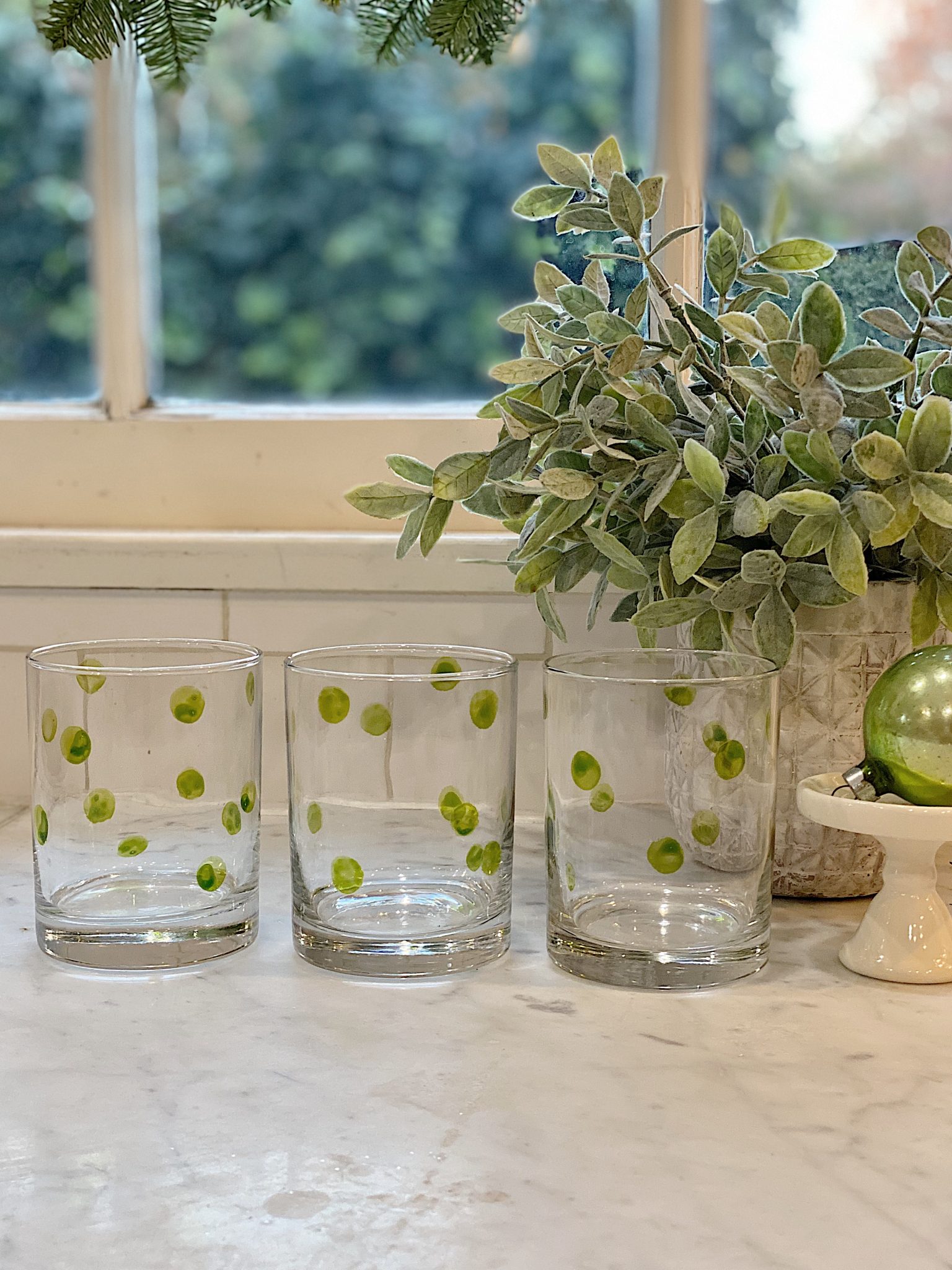 How to Paint Polka Dot Glasses