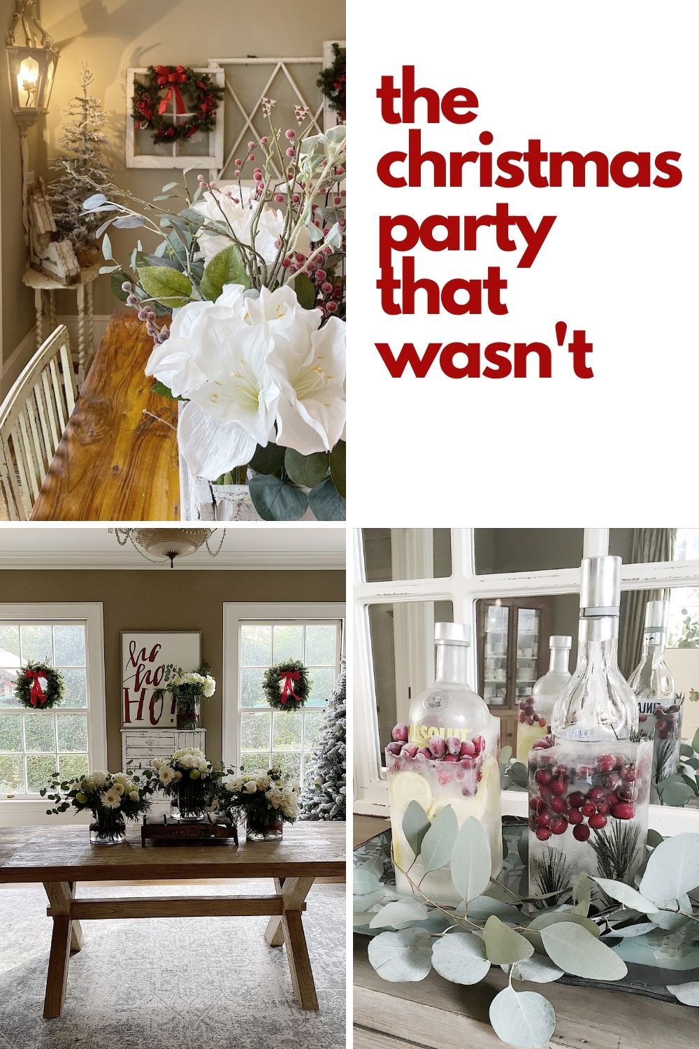 For the first time in 30 years, we didn't have our Christmas party. We had a small gathering with our family of six, but it just wasn't the same.