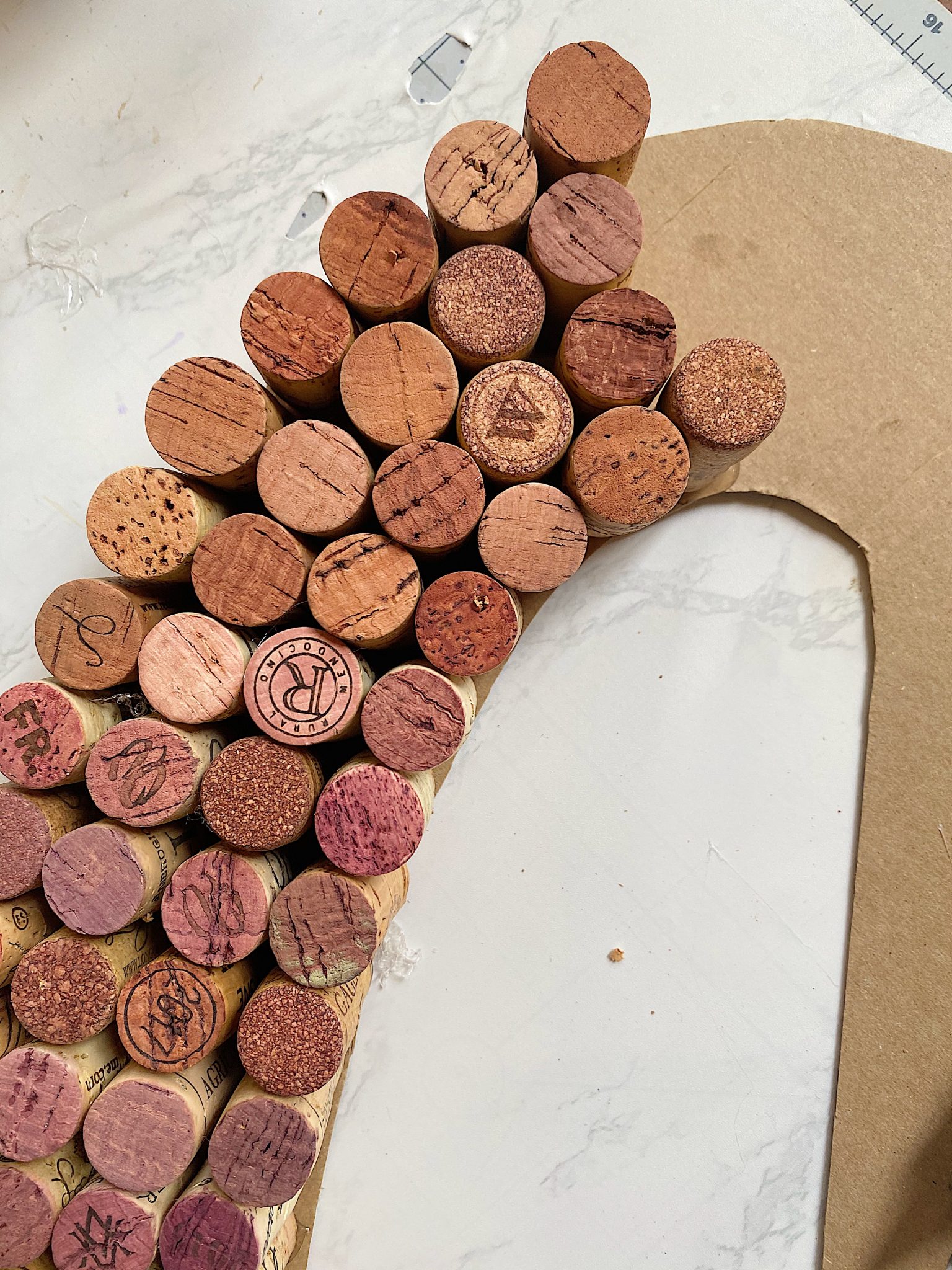 Adding Corks to the Wreath Form