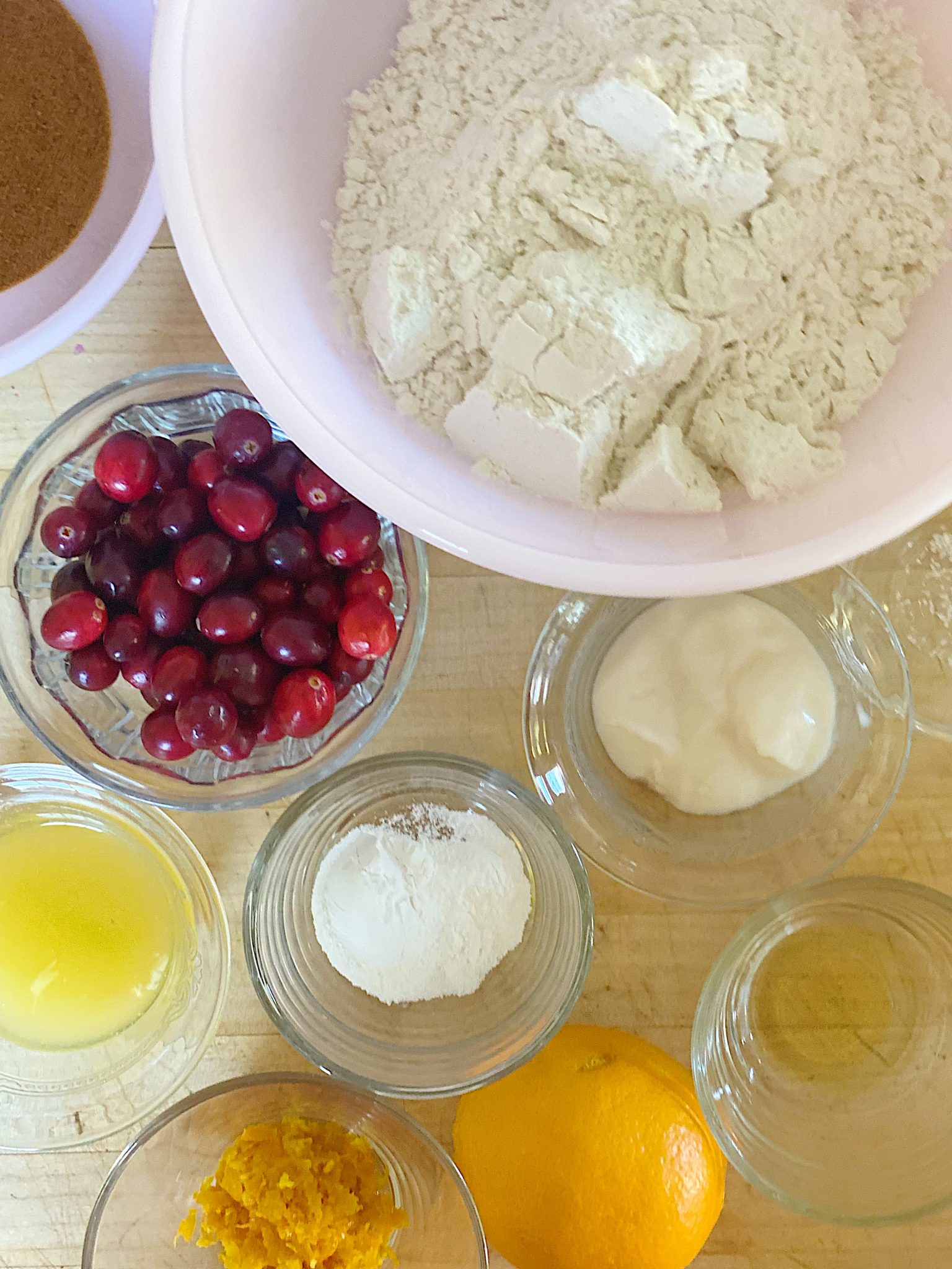 Gluten Free Cranberry Orange Scones Recipe Ingredients