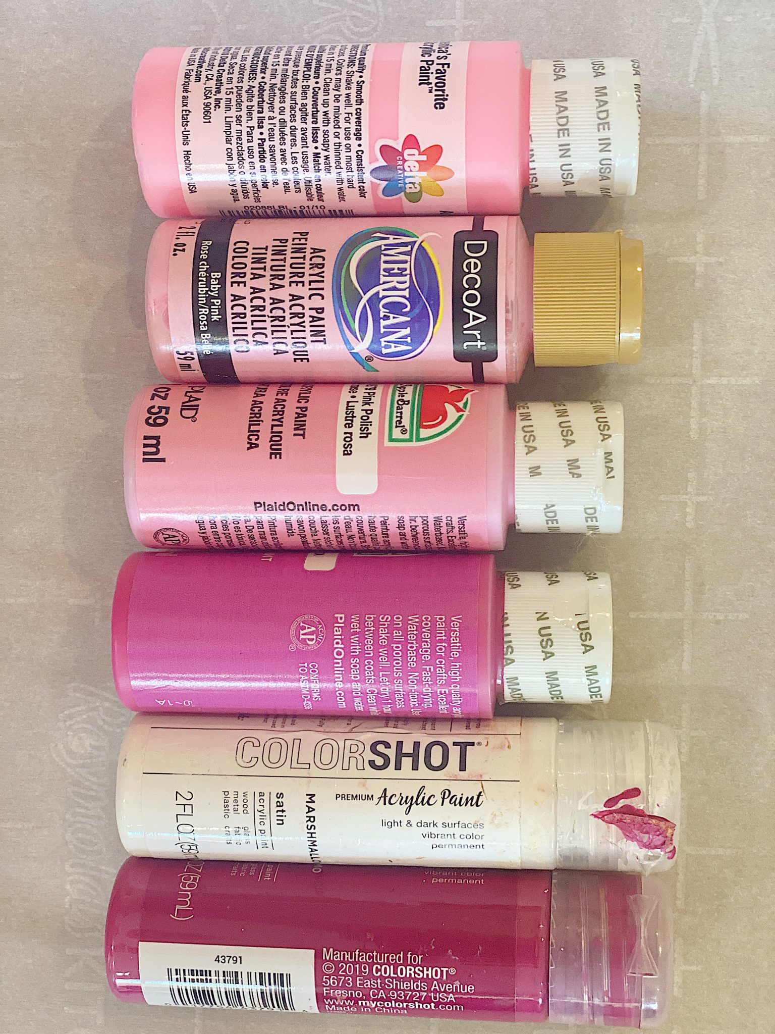 Pink Acrylic Paint