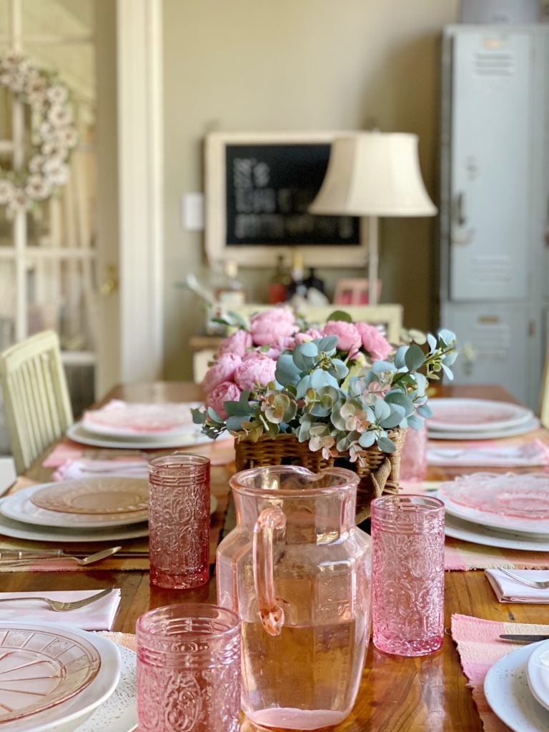 Beautiful Pink Set Table