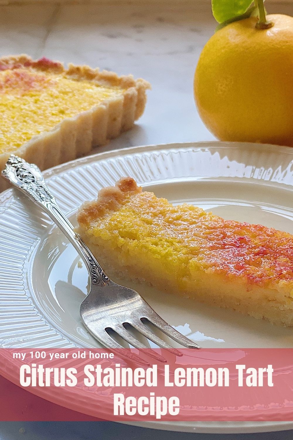 Today I am sharing a new dessert recipe. It's a Citrus Stained Lemon Tart Recipe and it is so good! I am pretty sure this is the first Citrus Stained Lemon Tart in the world.
