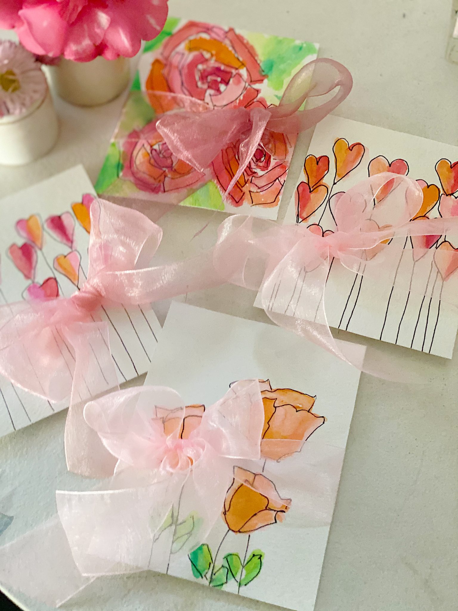 Paint Your Own Valentine's Day Cards