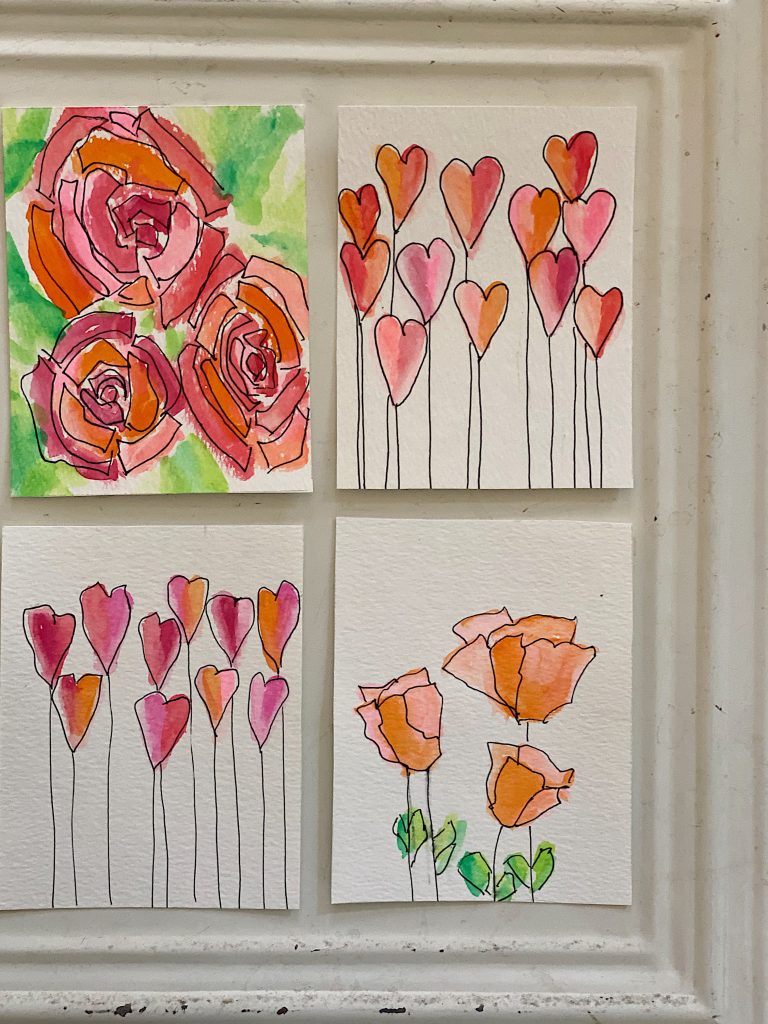 Paint Your Own Valentine's Day Cards