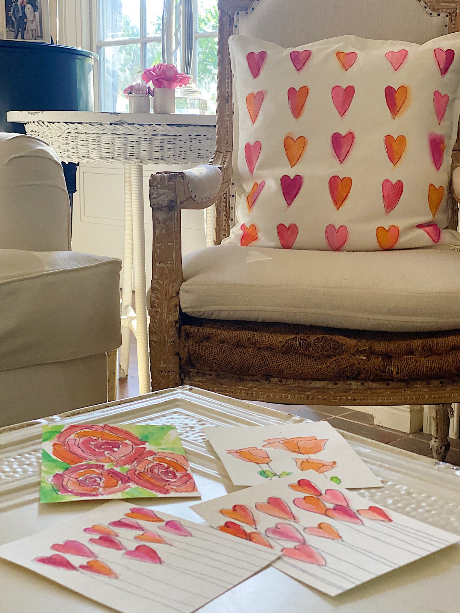 Paint Your Own Valentine's Day Cards