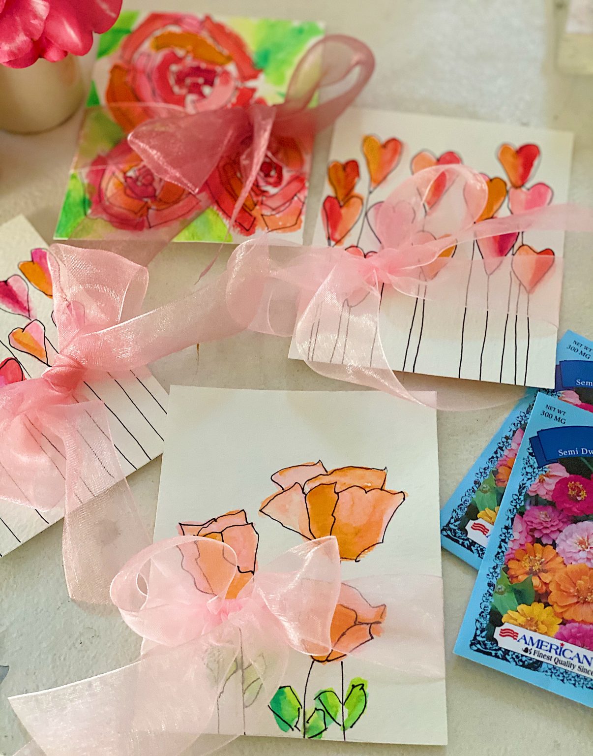 Paint Your Own Valentine's Day Cards DIY