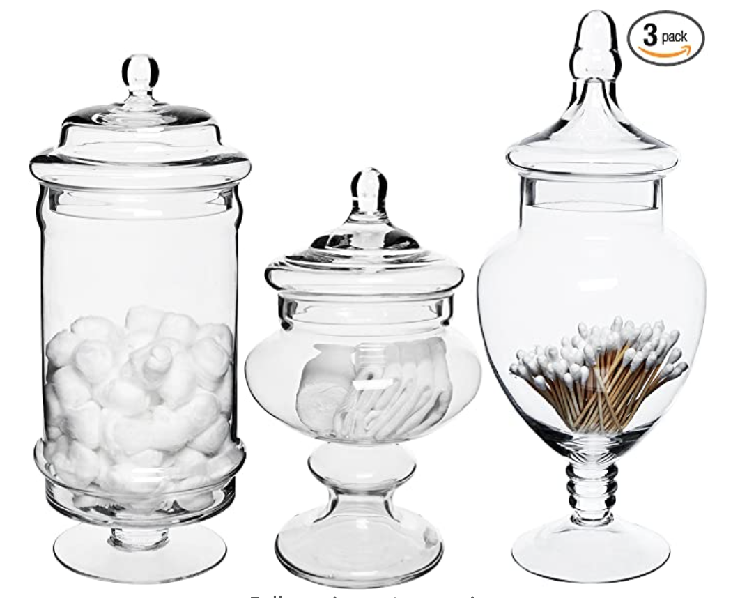 Set of 3 Apothecary Jars