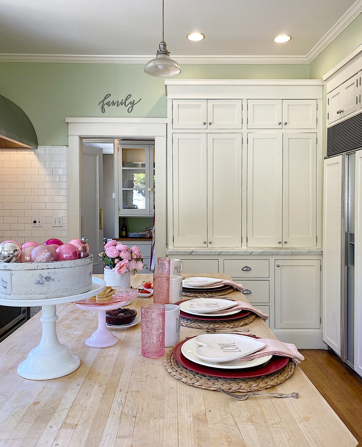 Valentine's Day Breakfast at the Kitchen Island