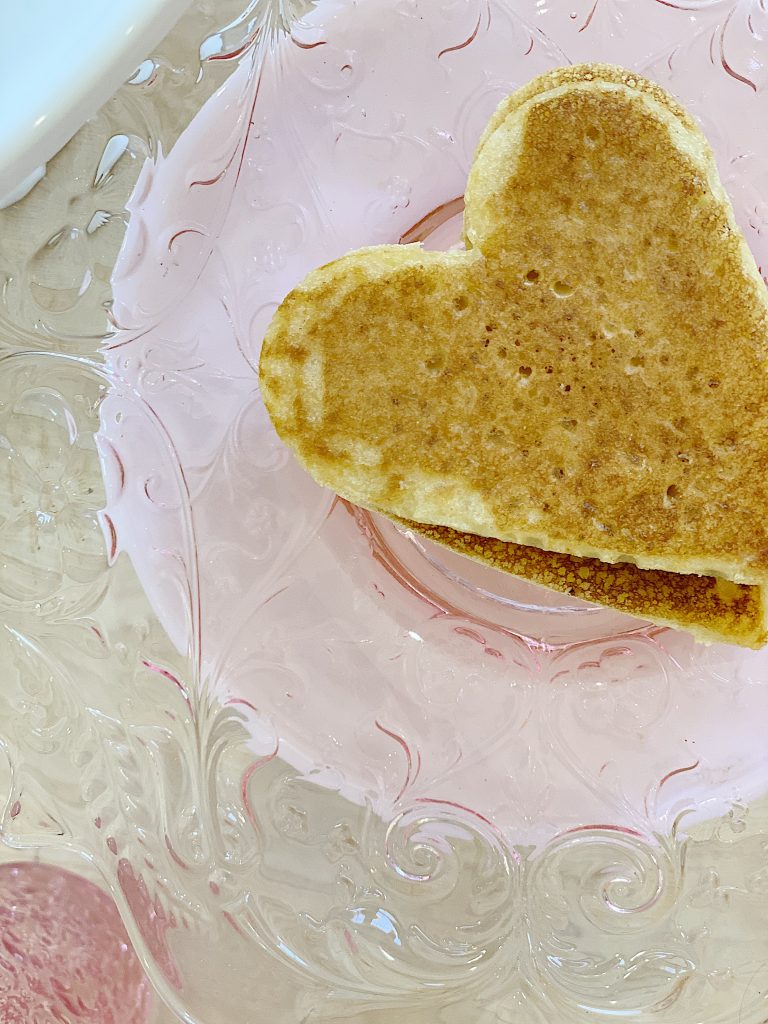 Valentine's Day Breakfast gluten Free Pancakes