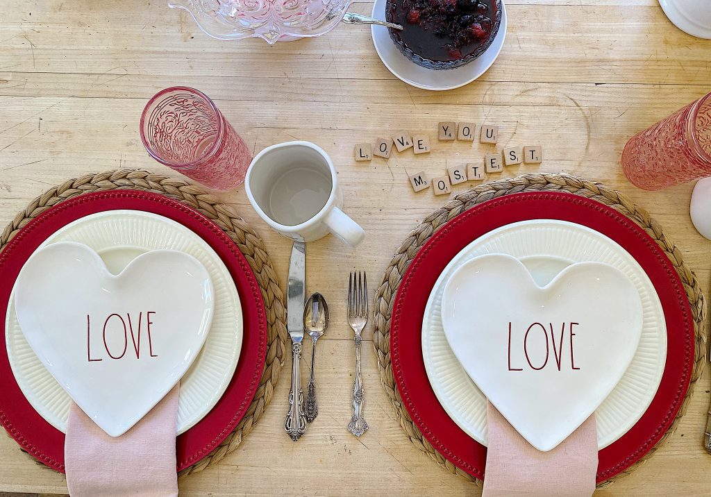Valentine's Day Breakfast with Rae Dunn Plates