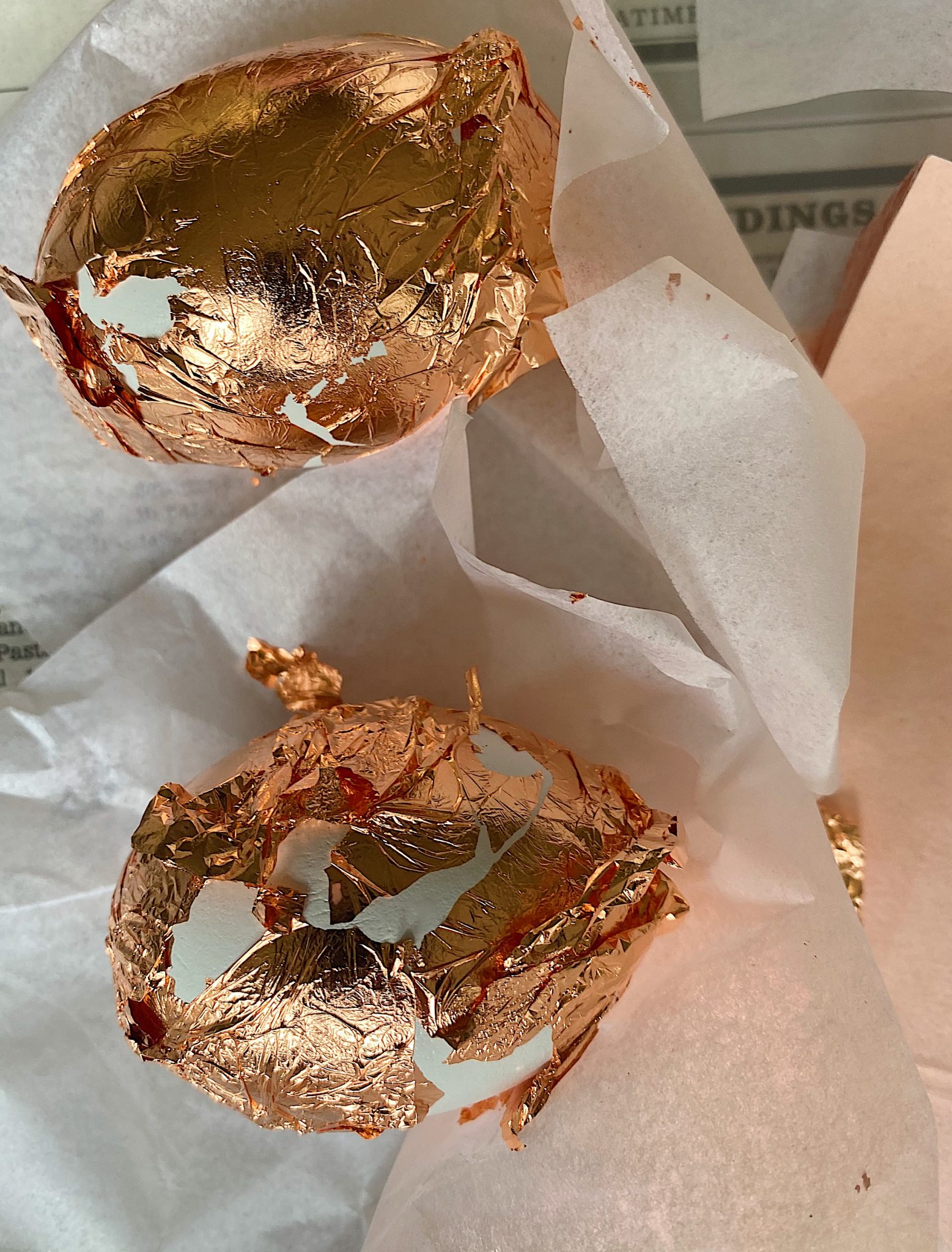 DIY How to Make Copper Foil Easter Eggs