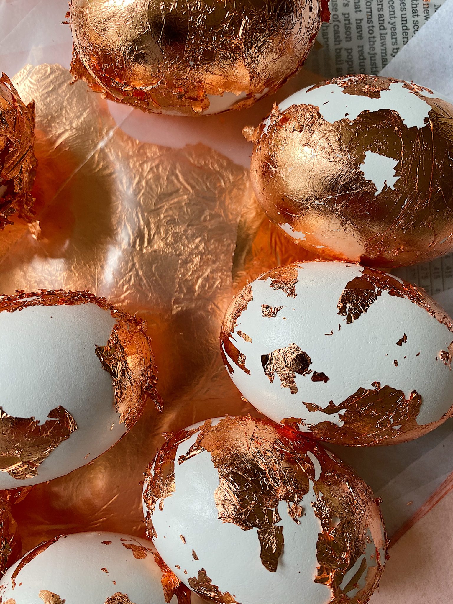 DIY How to Make Copper Foil Easter Eggs