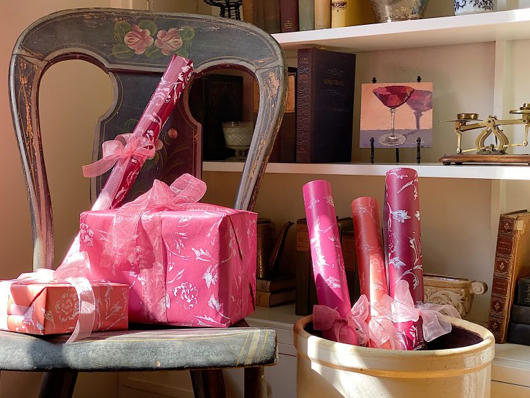 Spring Pink Wrapping Paper DIY