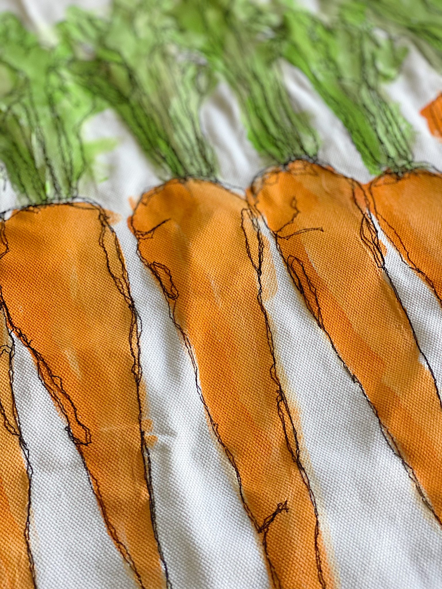 Free Motion Stitch Embroidery Close Up