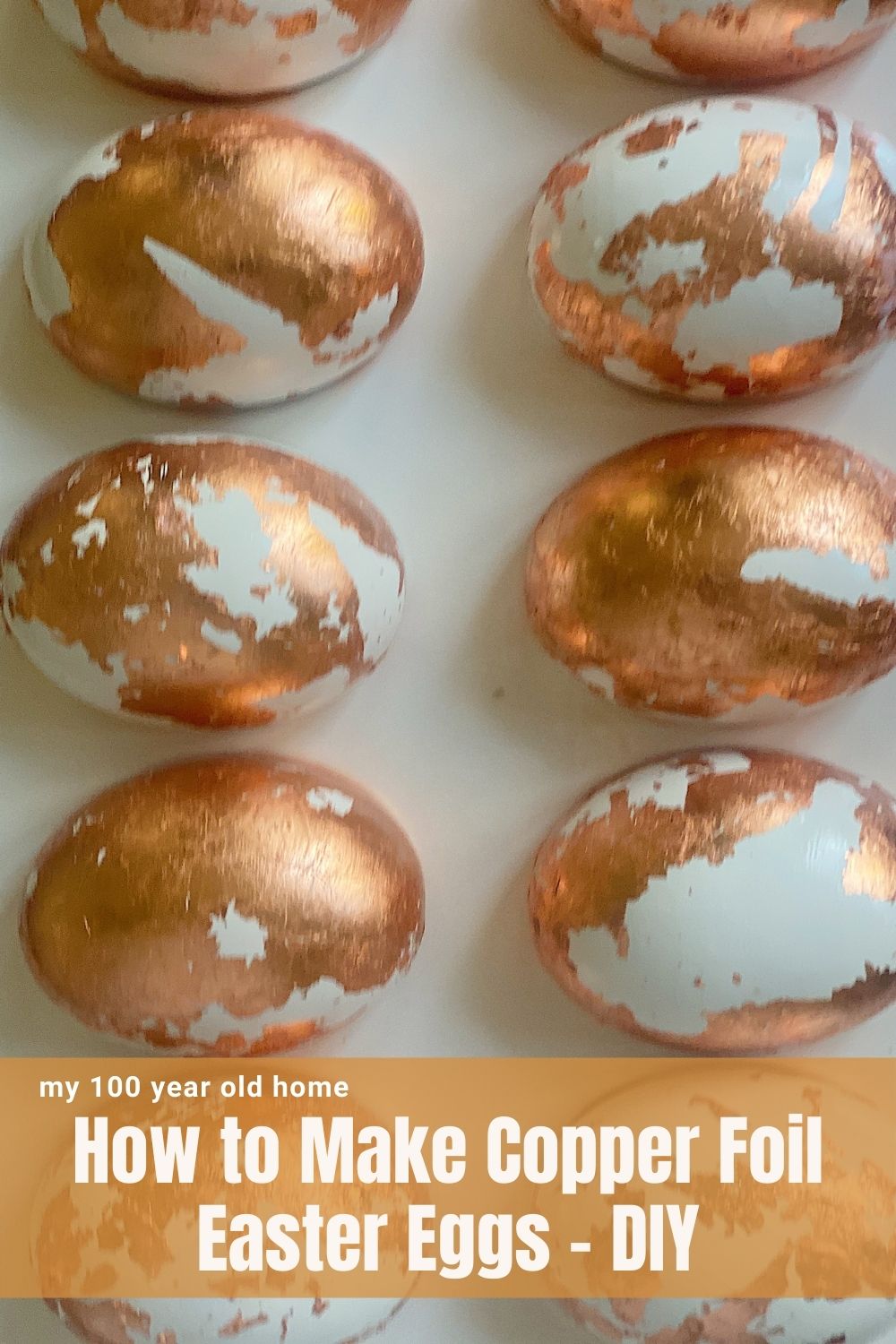 Easter is around the corner and I am sharing one of my favorite ideas for Easter eggs. I loved making these copper foil Easter eggs DIY.