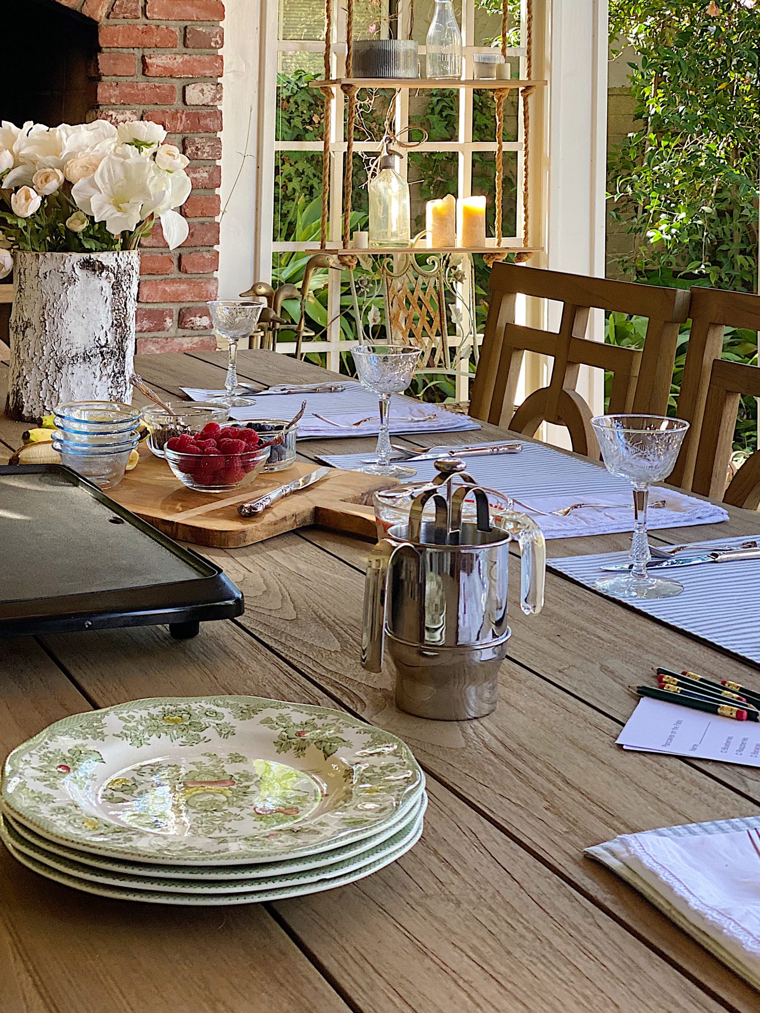 How to Make Pancakes for Breakfast on the Patio