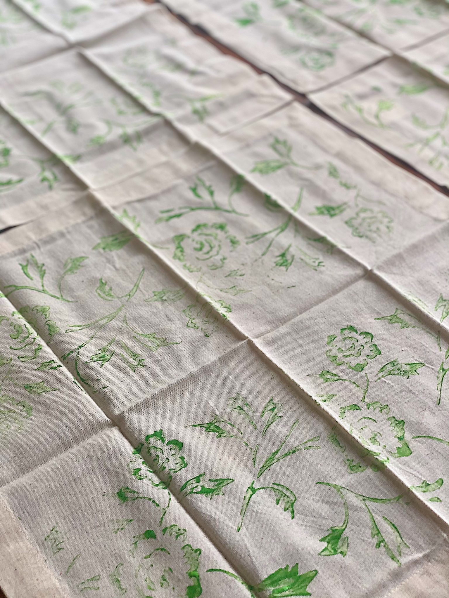Paint Roller Painted Napkins