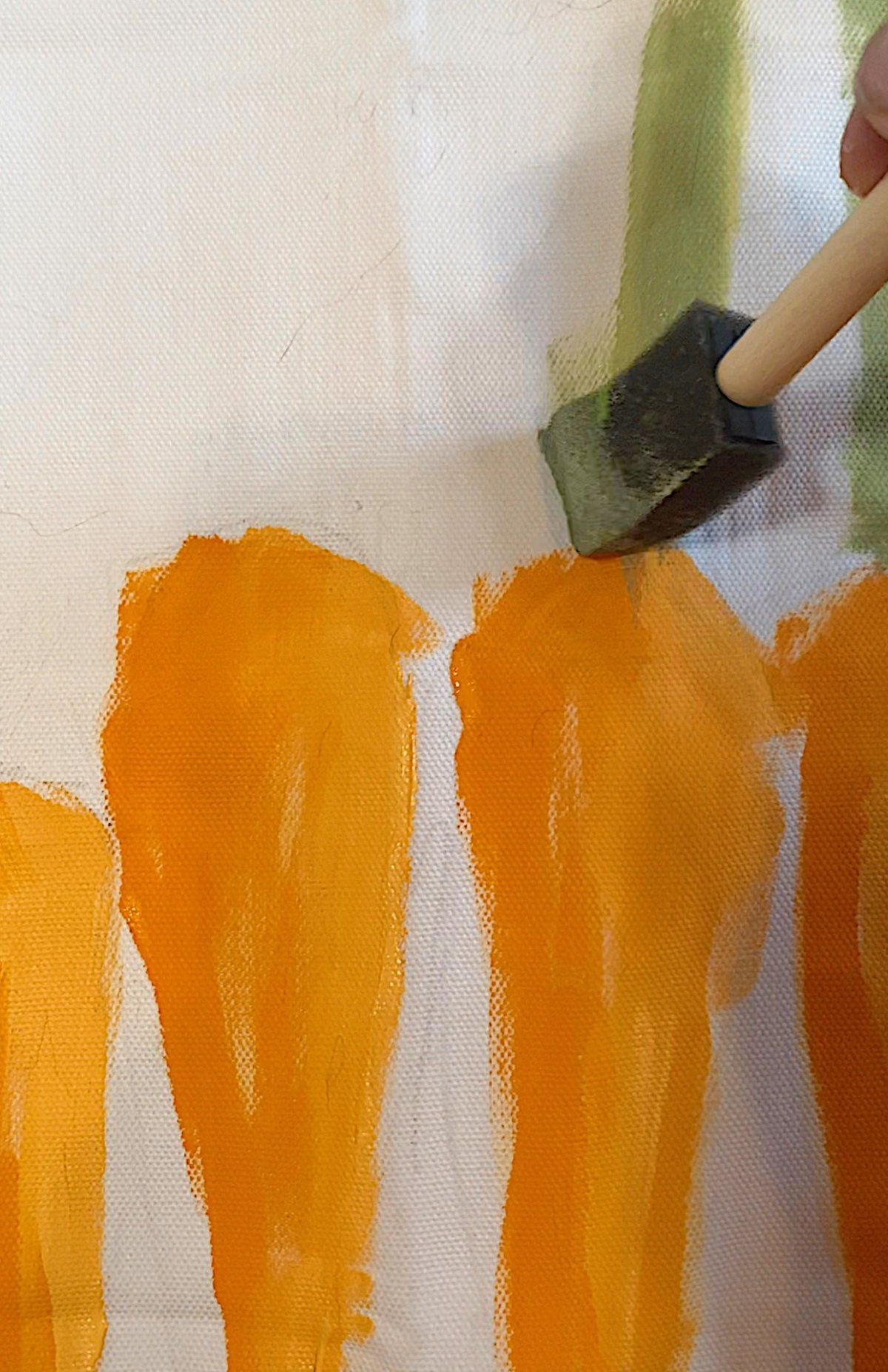 Painted Carrots on Pillows