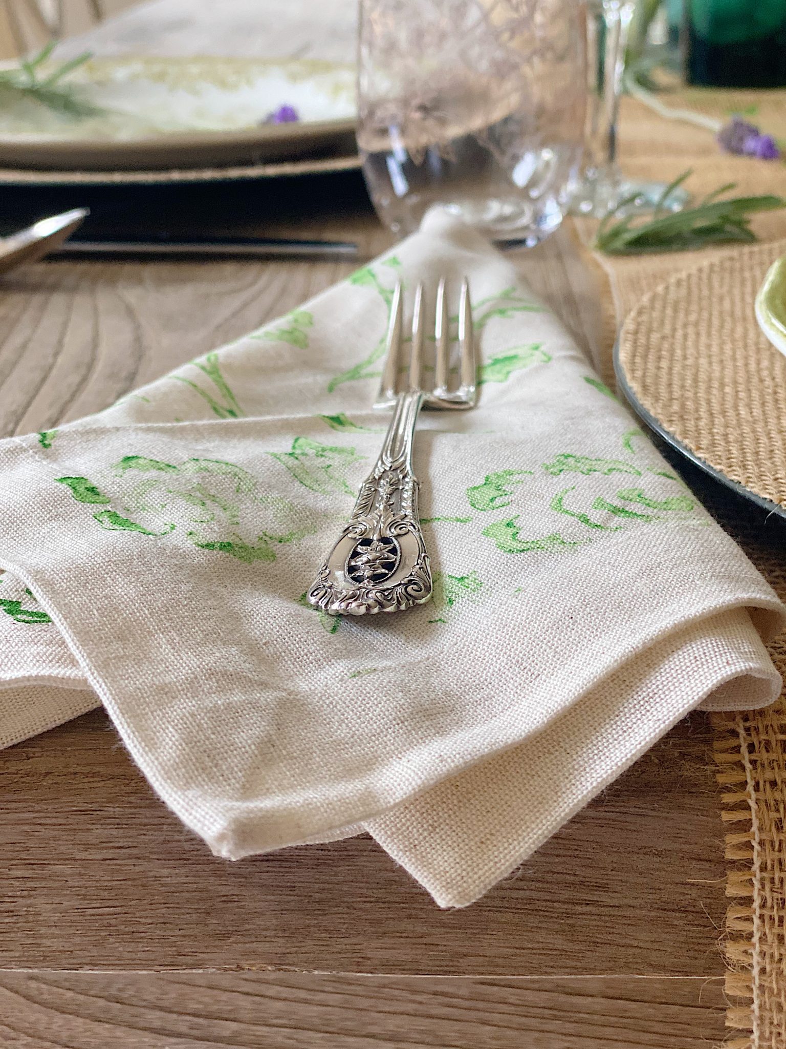 Painted Napkins Spring Crafts