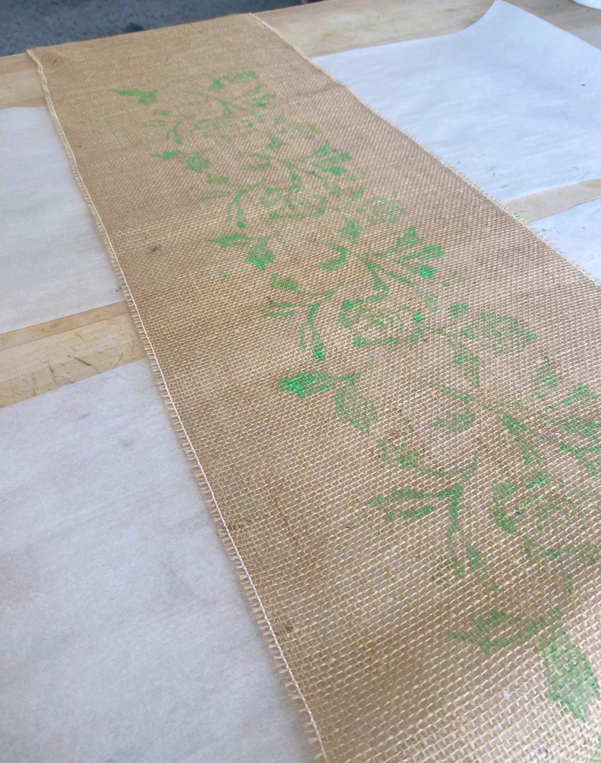 Painted Table Runner
