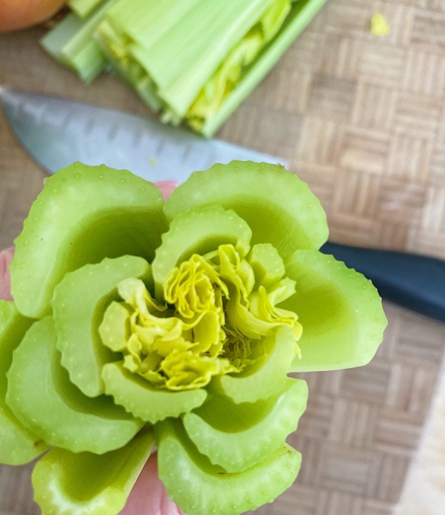 Printing flowers with Celery