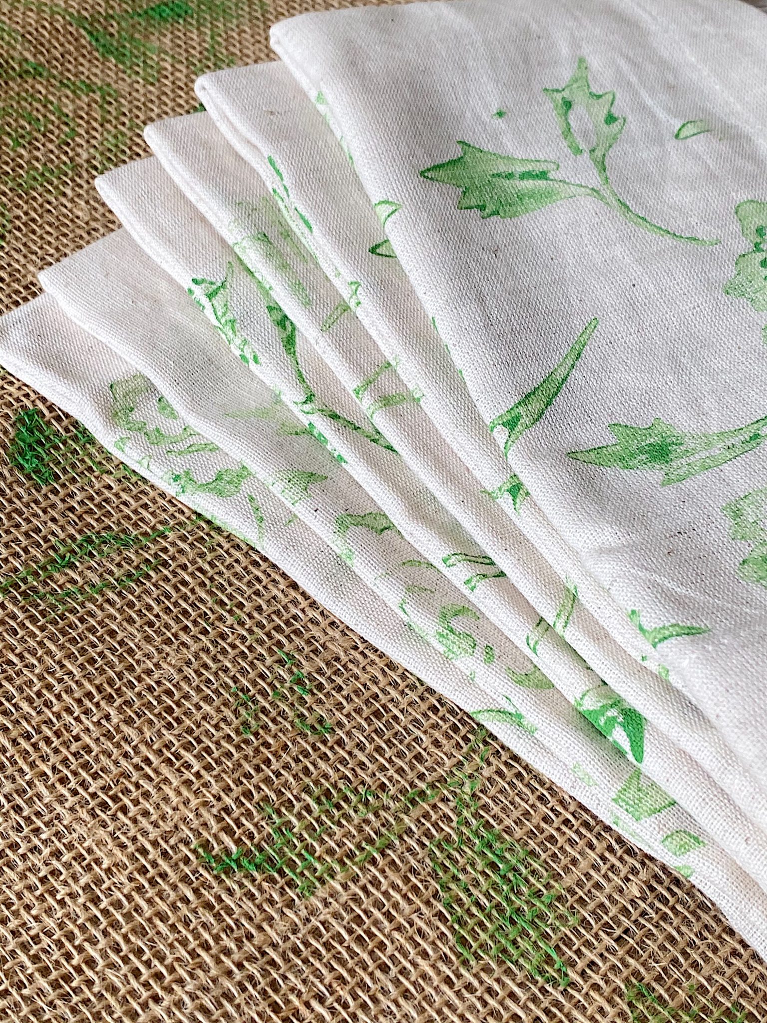 Spring Crafts Painted Napkins