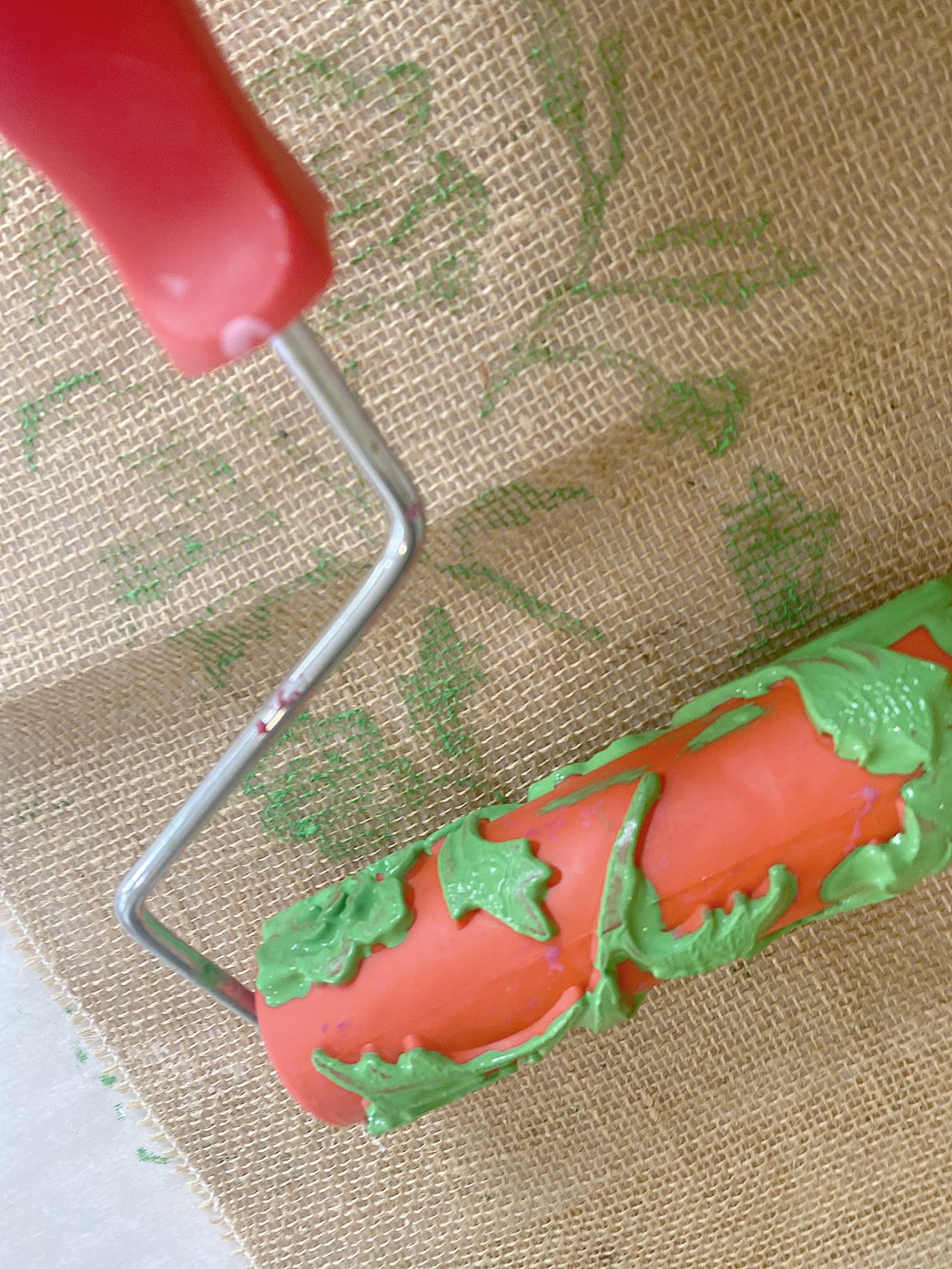 Spring Crafts Painted Table Runner